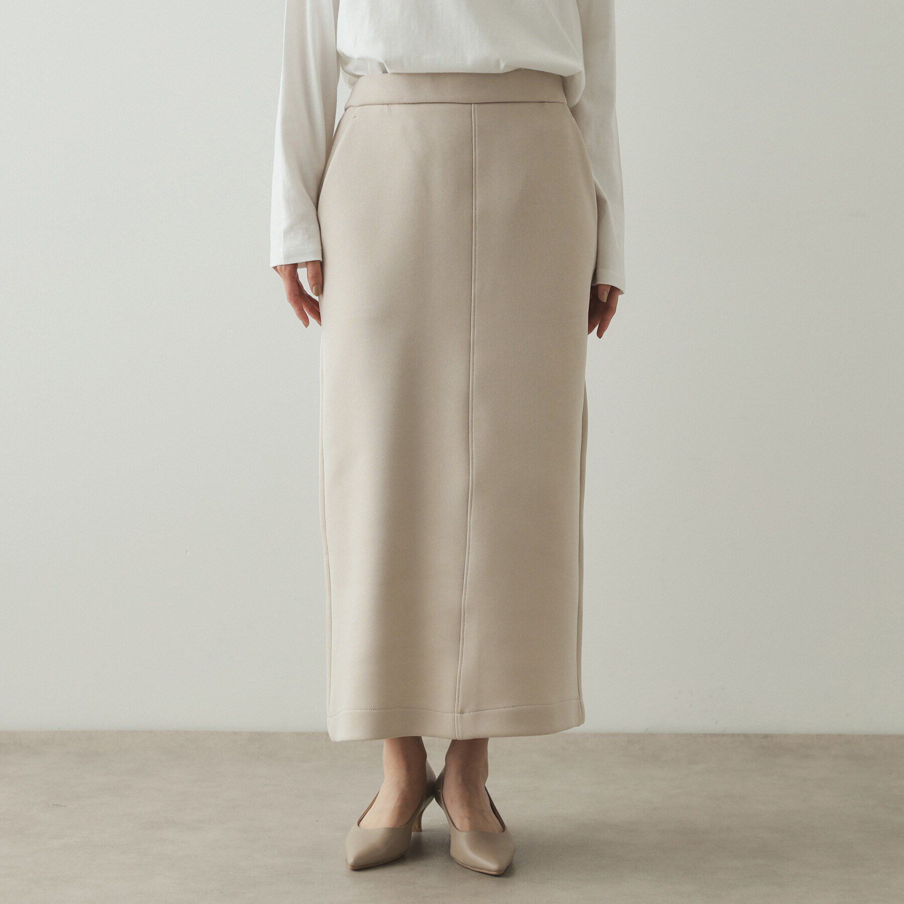OPAQUE.CLIP「イージーナロースカート/セットアップ対応【洗濯機洗い可】」|スカート|