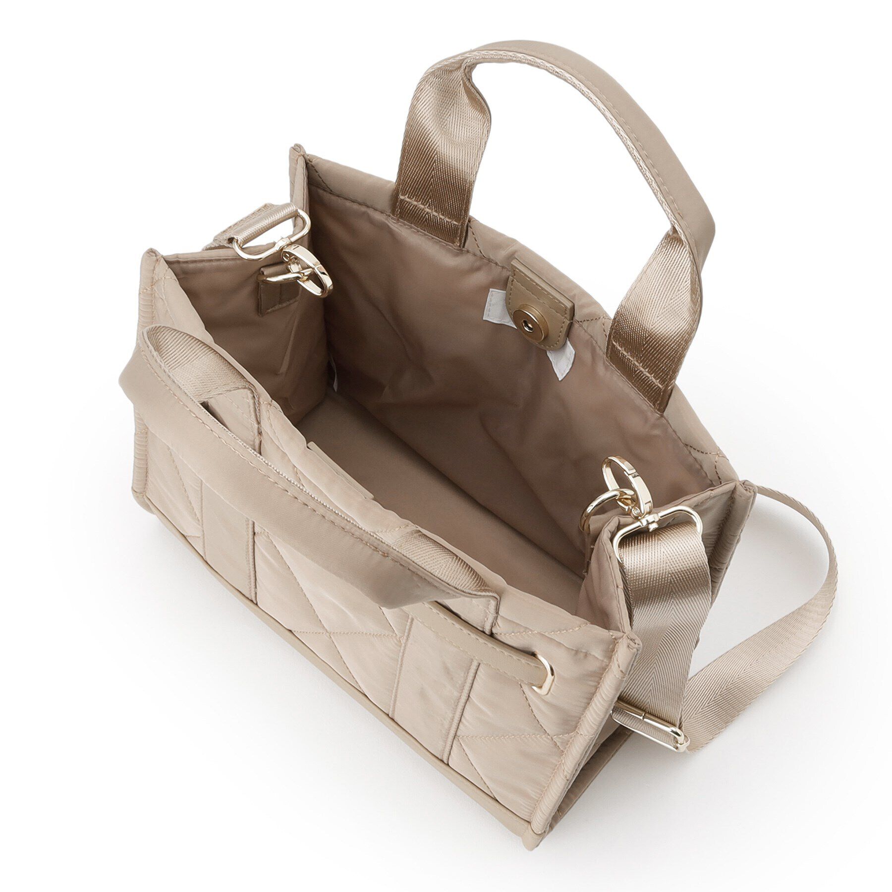 OPAQUE.CLIP「【2WAY】ダイヤキルティングスクエアミドルショルダーバッグ」|トートバッグ|