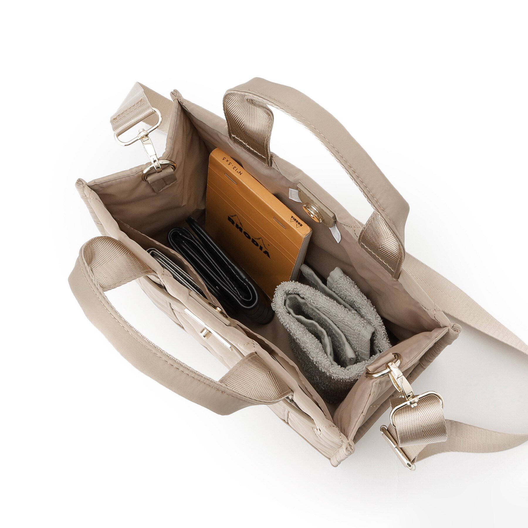 OPAQUE.CLIP「【2WAY】ダイヤキルティングスクエアミドルショルダーバッグ」|トートバッグ|