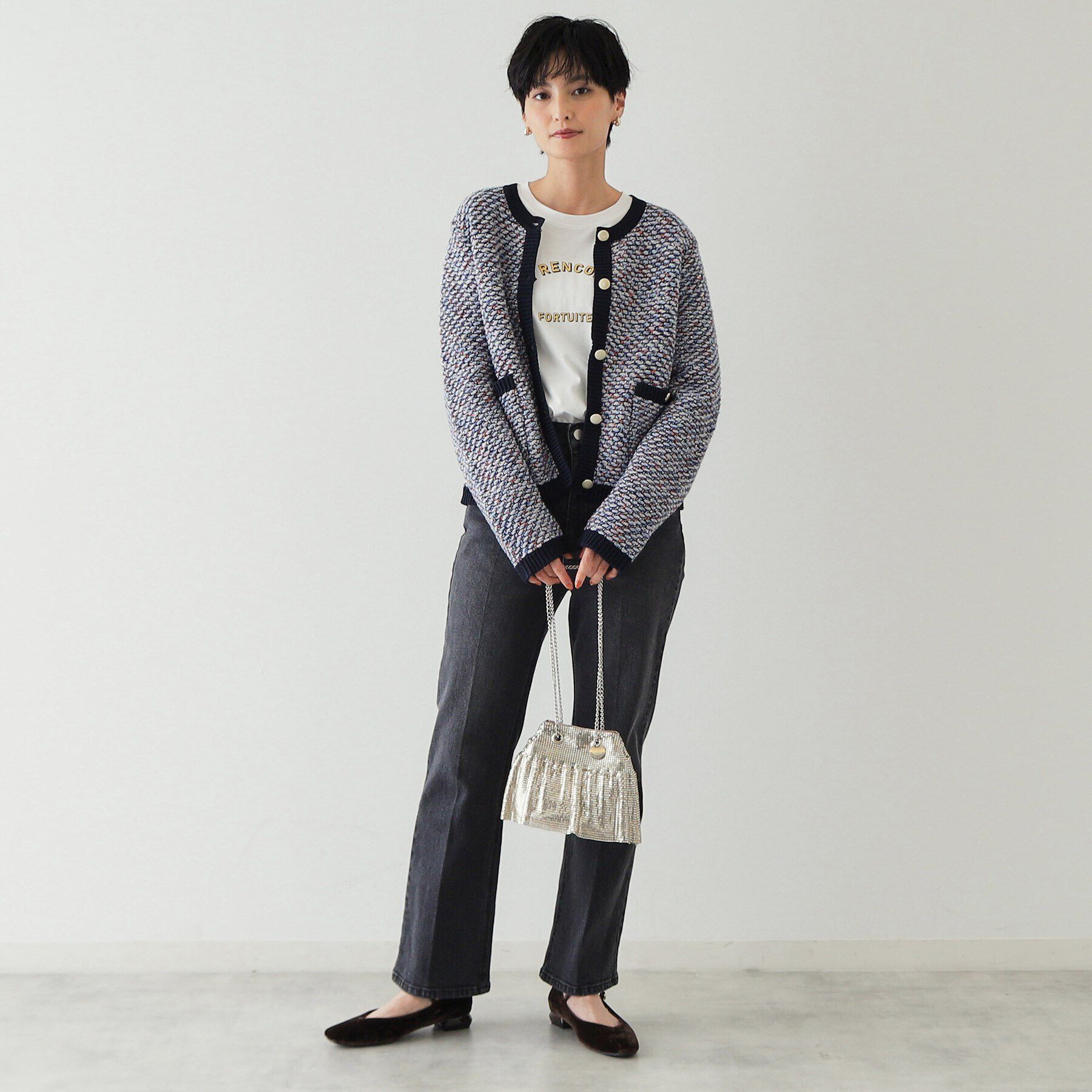 OPAQUE.CLIP「【2WAY】メタルメッシュフリルミニショルダーバッグ」|ショルダー・メッセンジャー|