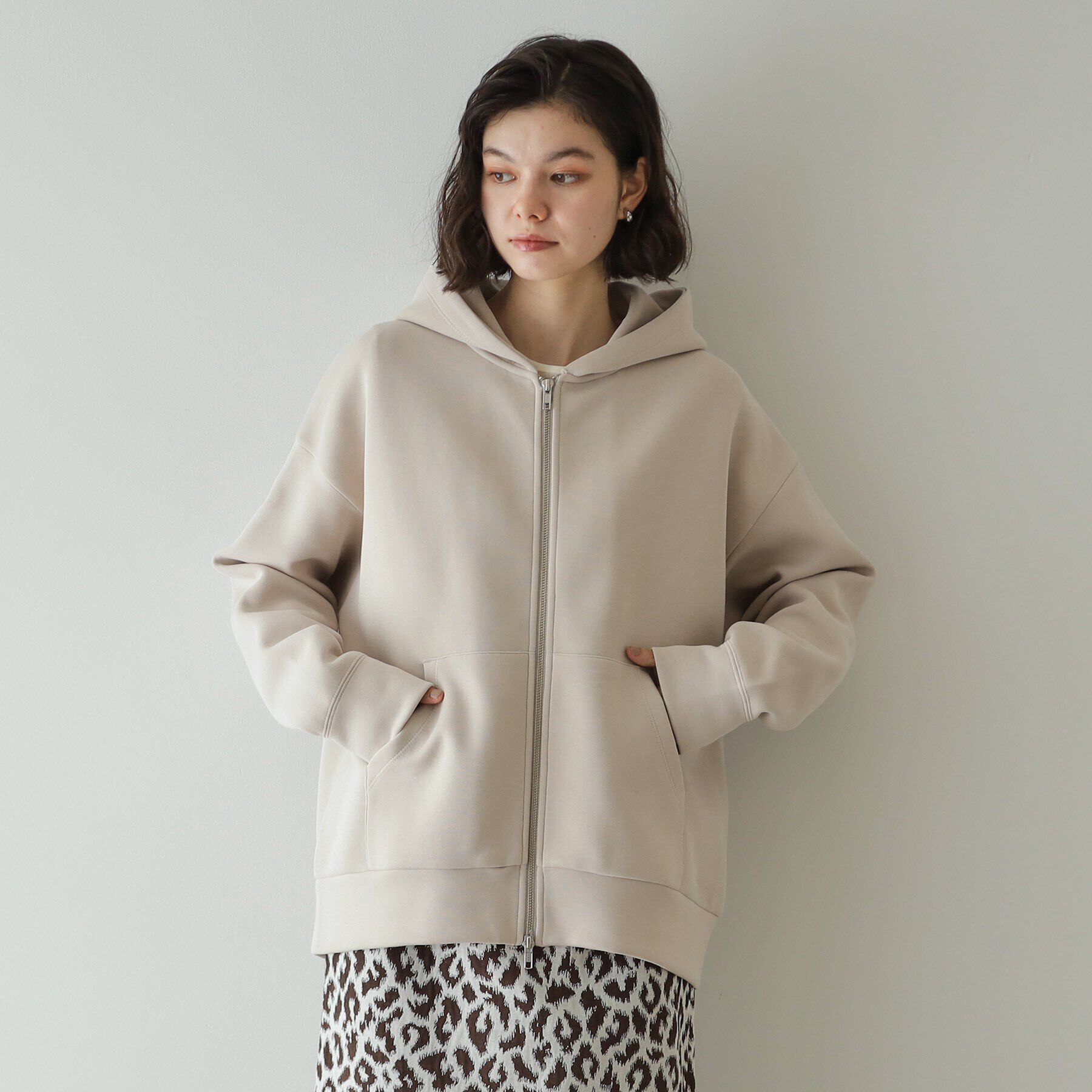 OPAQUE.CLIP「ダブルZIPパーカー【洗濯機洗い可】」|パーカー|