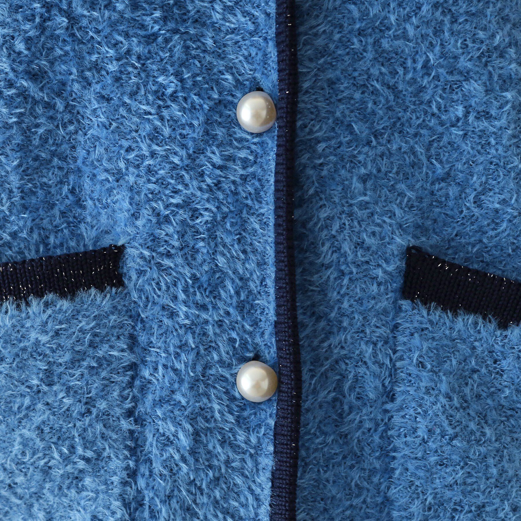 OPAQUE.CLIP「《美人百花掲載》ブークレ配色ニットカーディガン【洗濯機洗い可】」|カーディガン|