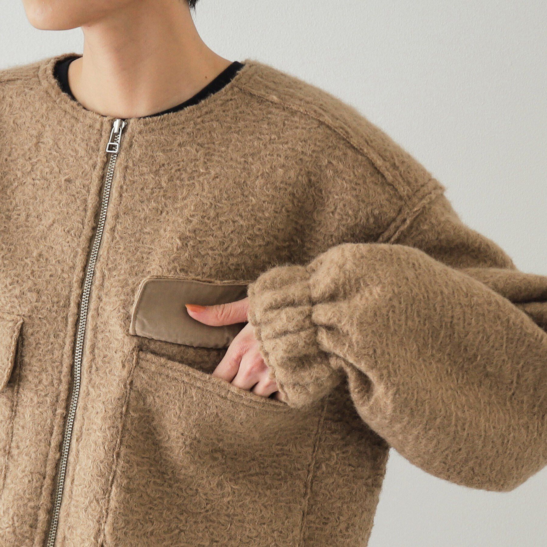 OPAQUE.CLIP「ダブルポケットボアブルゾン【洗濯機洗い可】」|ブルゾン・スタジャン|