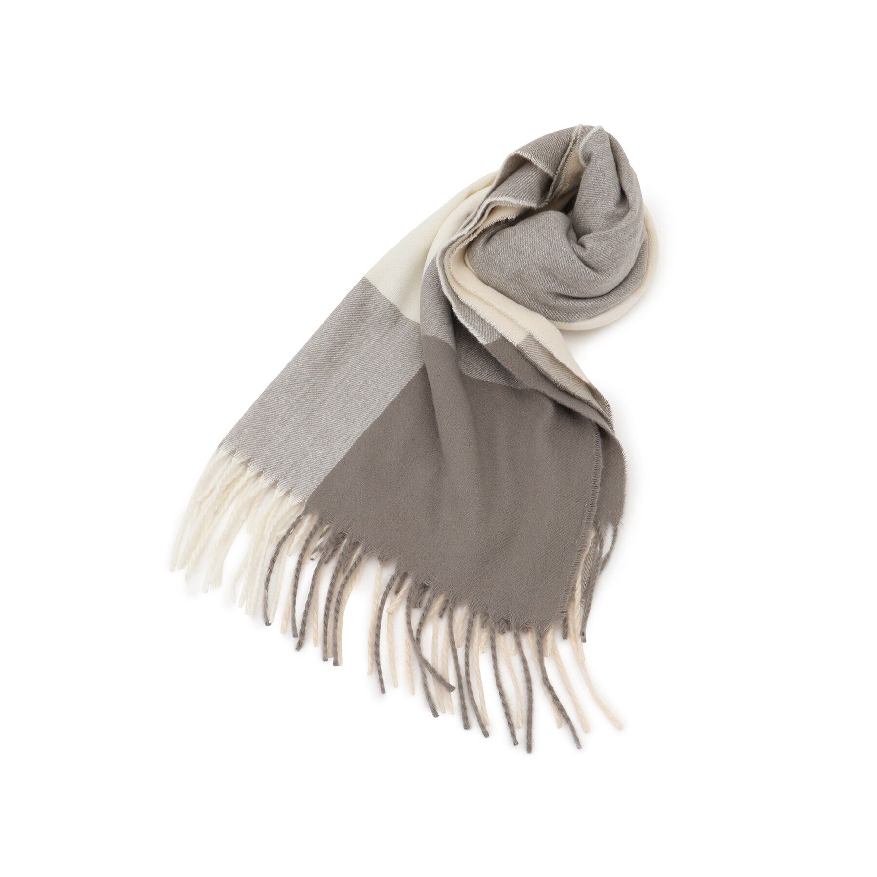 OPAQUE.CLIP「大判チェックストール」|ストール|ベージュ(252)