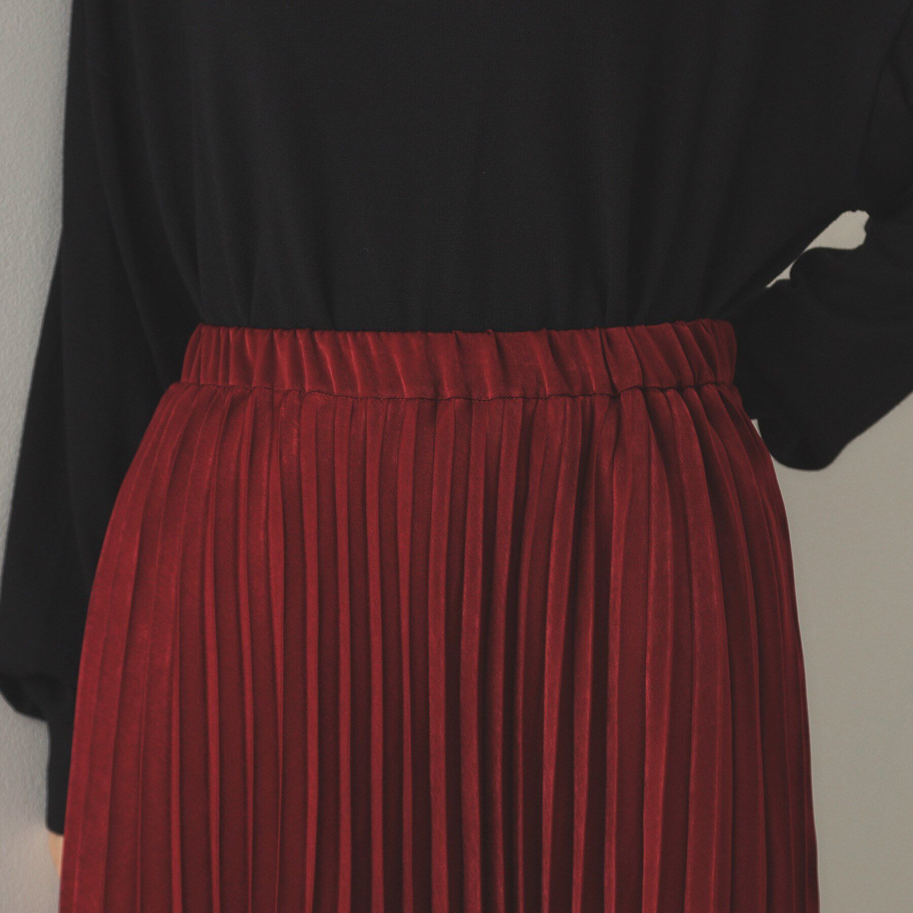 OPAQUE.CLIP「サテンプリーツスカート【洗濯機洗い可】」|スカート|