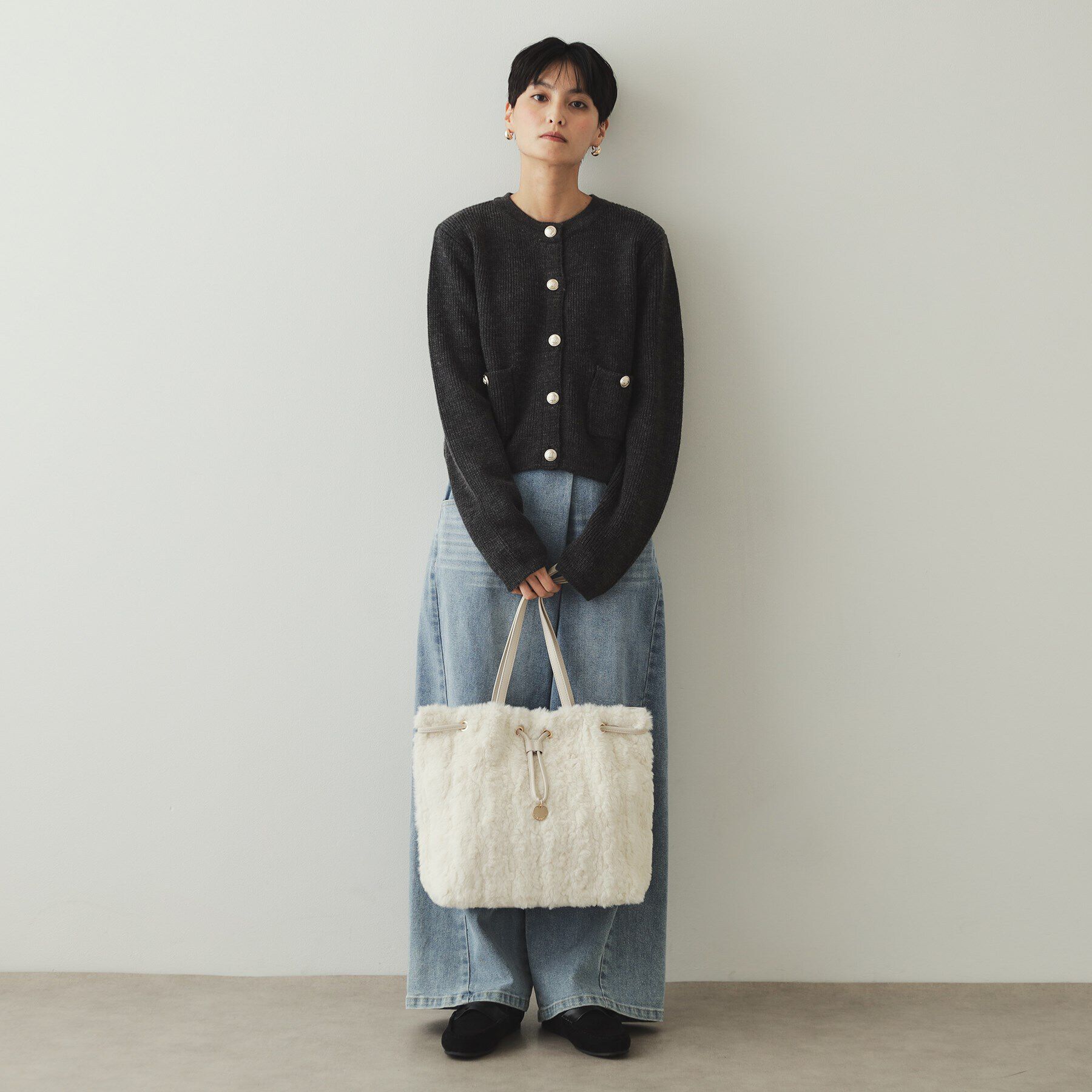 OPAQUE.CLIP「【2WAY／A4サイズ対応】フロントドロストコンビトートバッグ」|トートバッグ|