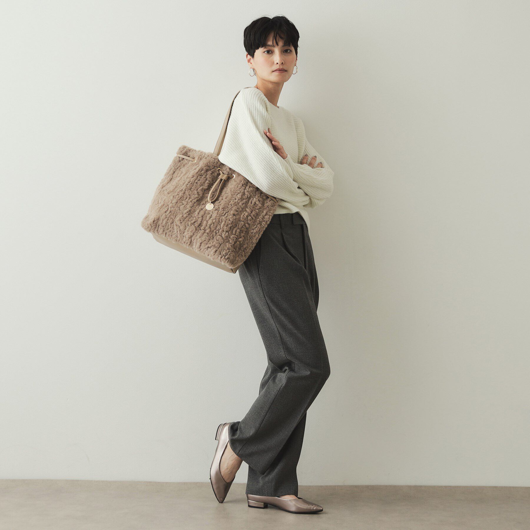 OPAQUE.CLIP「【2WAY／A4サイズ対応】フロントドロストコンビトートバッグ」|トートバッグ|