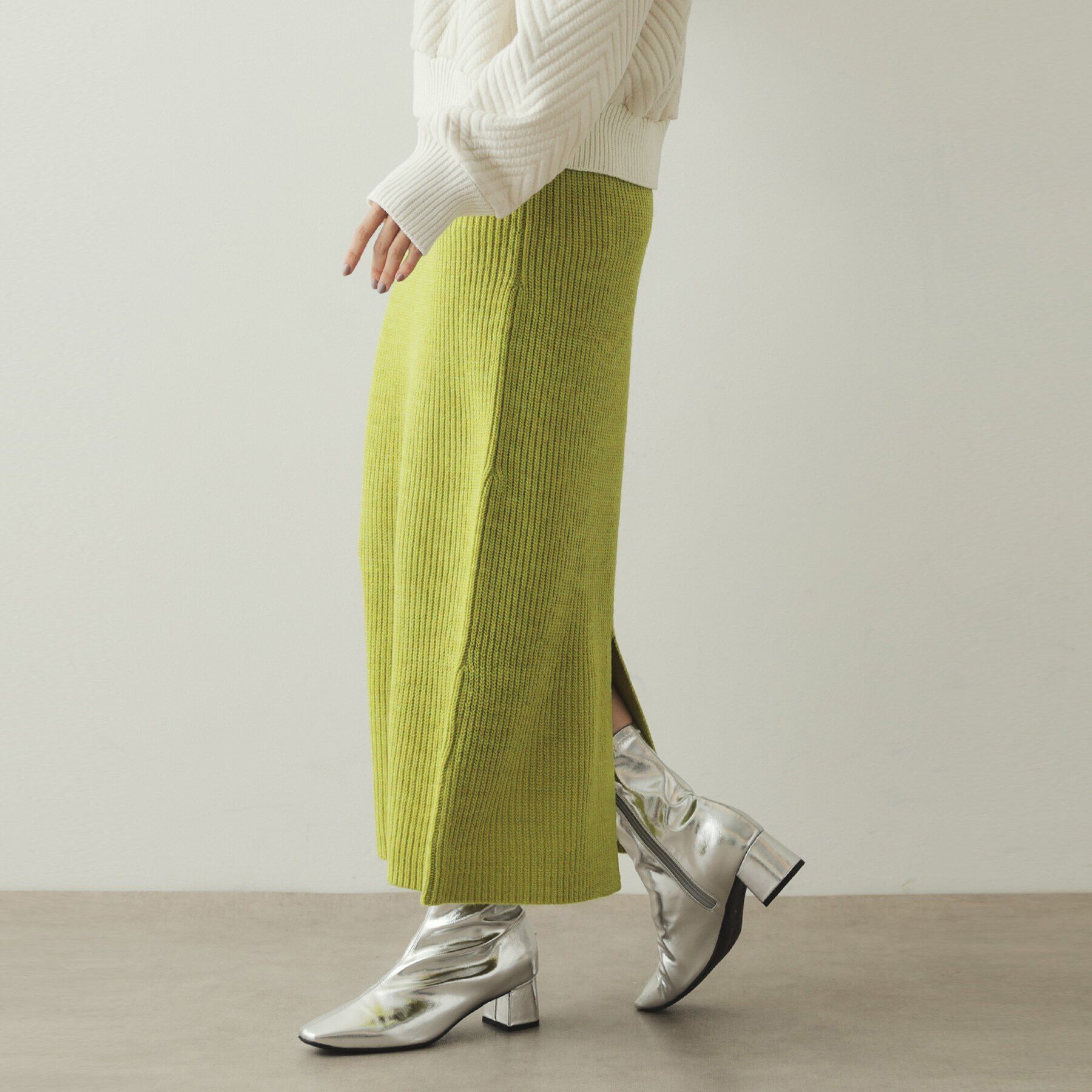 OPAQUE.CLIP「ミドルゲージナロースカート／セットアップ対応【洗濯機洗い可】」|スカート|