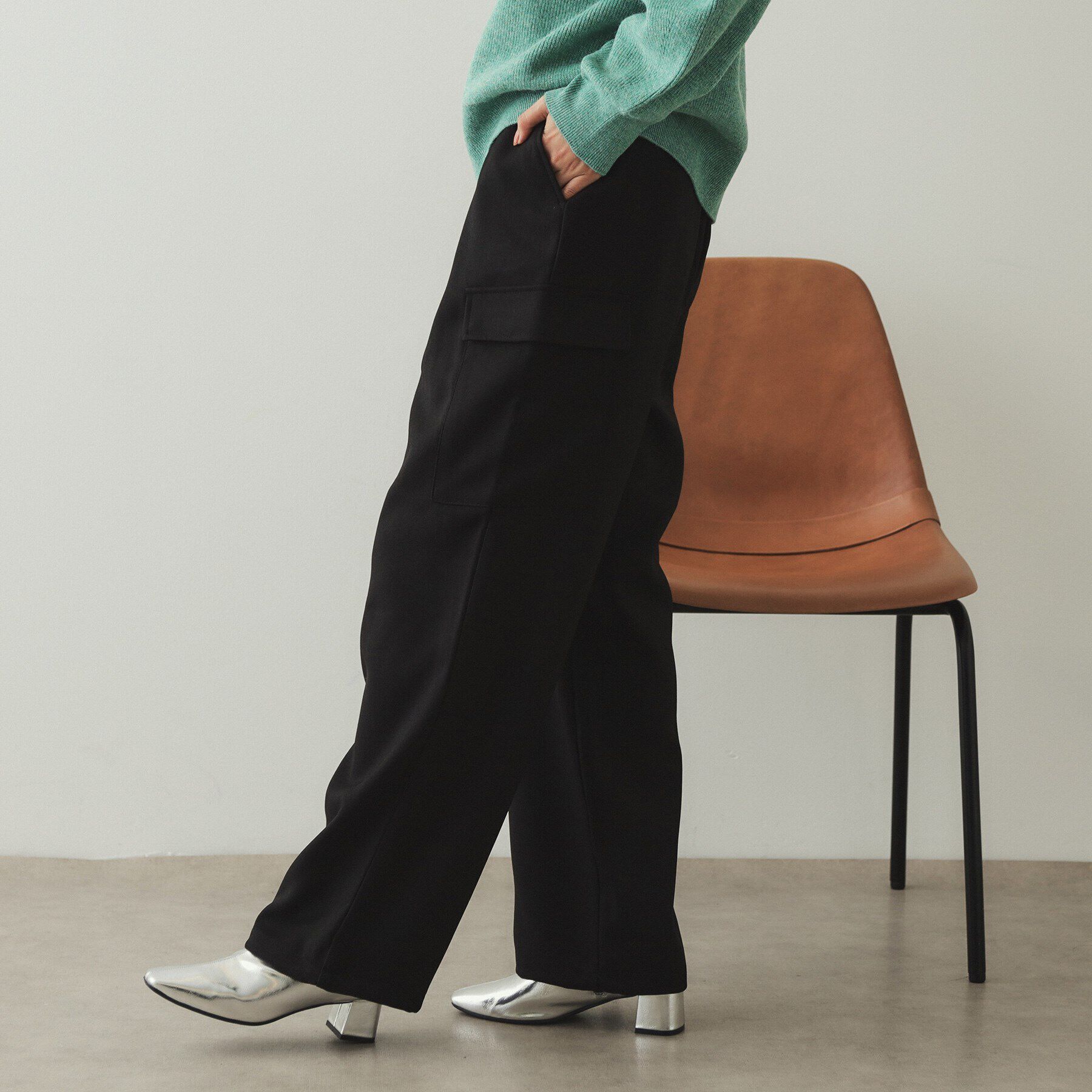 OPAQUE.CLIP「ウールライクカーゴパンツ【洗濯機洗い可】」|その他|