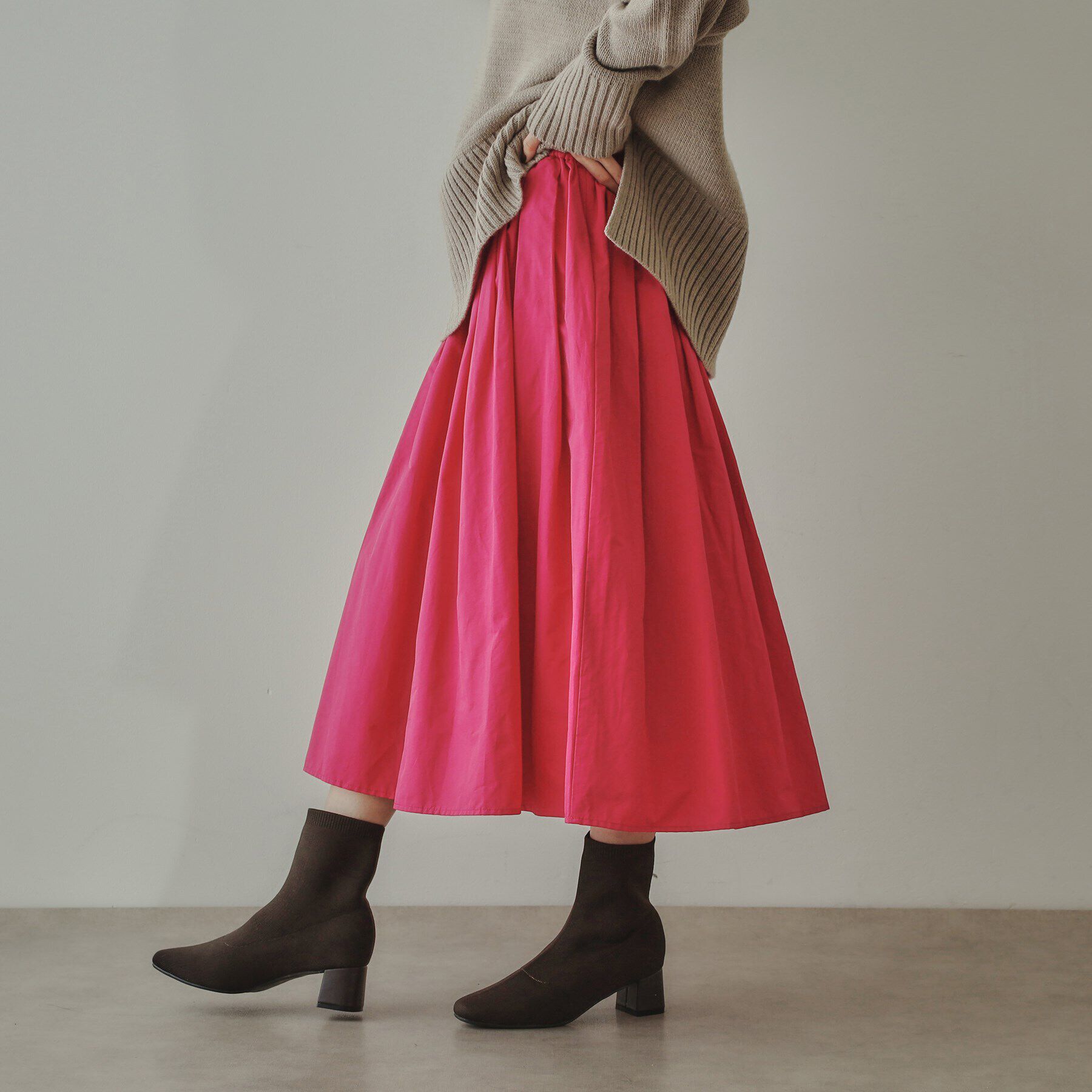 OPAQUE.CLIP「【大草直子さんコラボ】タック＆ギャザースカート」|スカート|