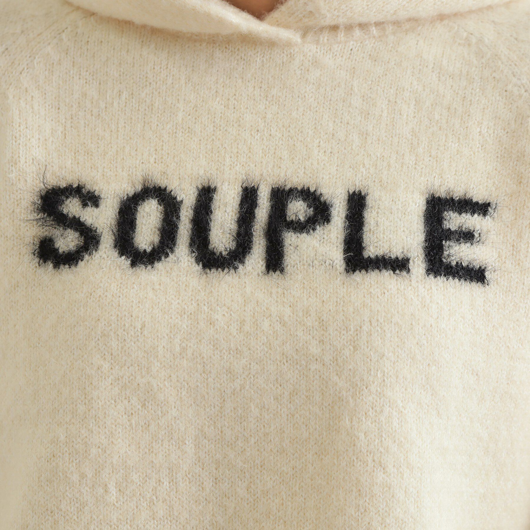 OPAQUE.CLIP「フェザーロゴフーディニット【洗濯機洗い可】」|ニット・セーター|