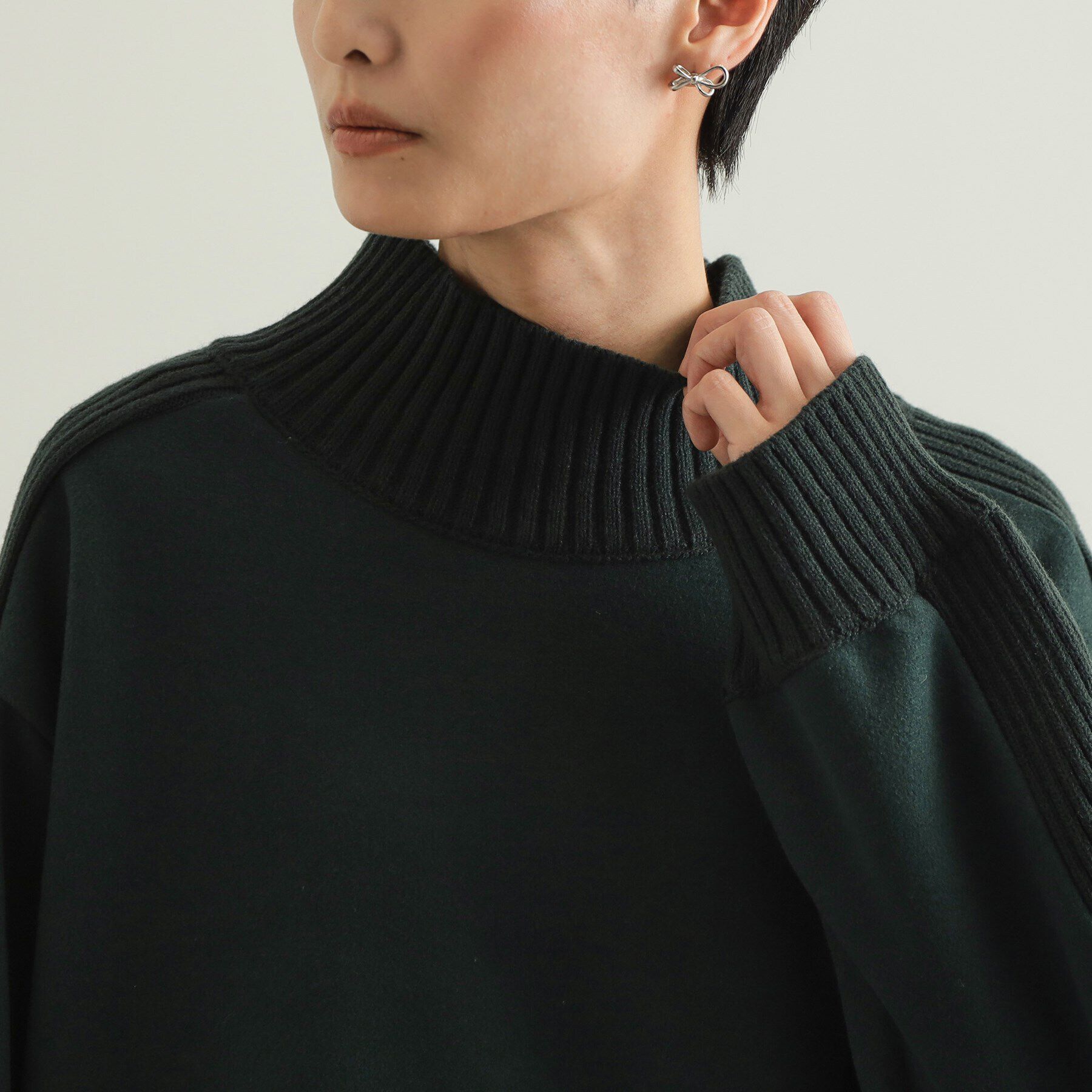 OPAQUE.CLIP「ウールライクメルトンミディワンピース【洗濯機洗い可】」|ワンピース|