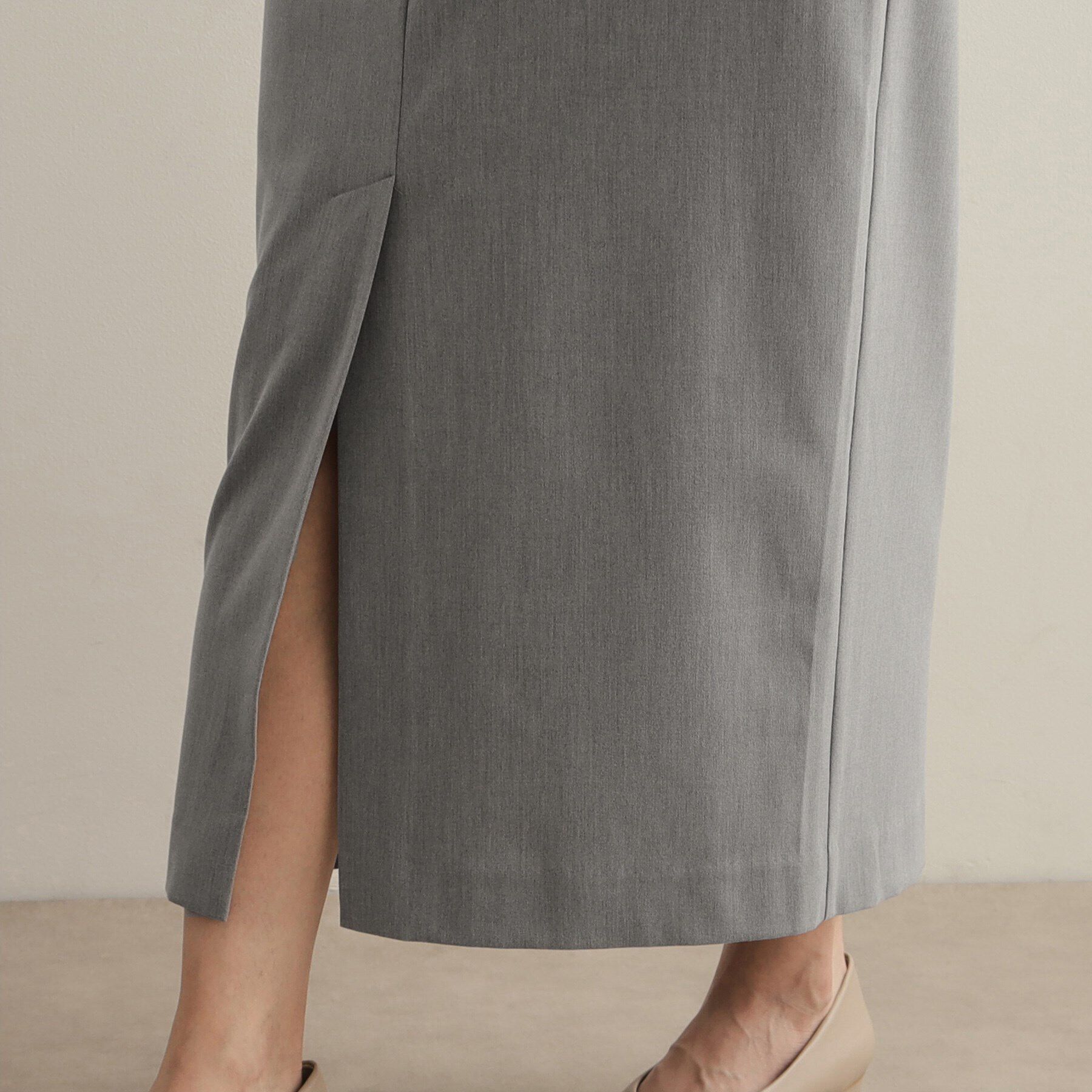 OPAQUE.CLIP「ストレッチイージーナロースカート【洗濯機洗い可】」|スカート|