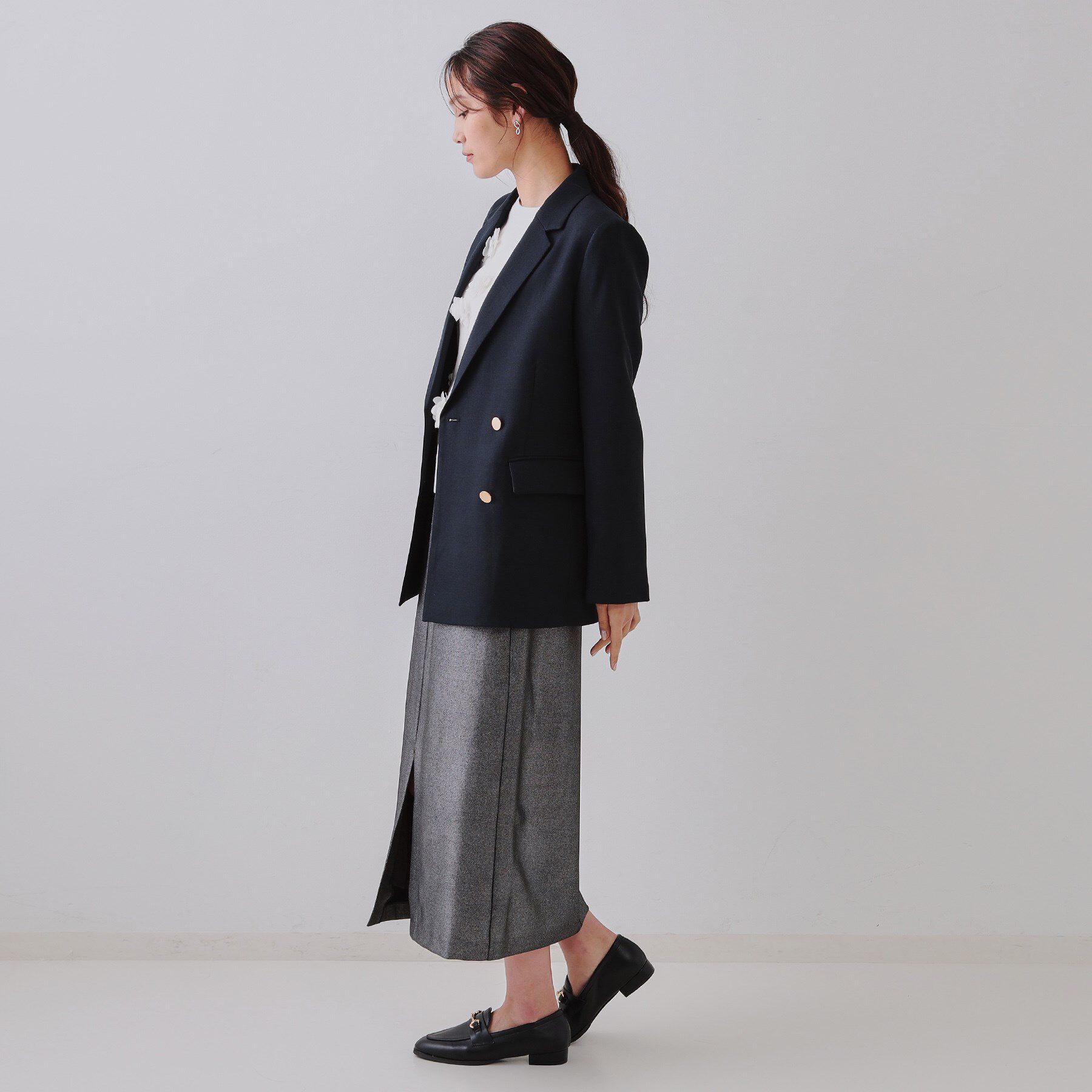 OPAQUE.CLIP「金ボタンダブルテーラードジャケット【洗える】」|テーラードジャケット|