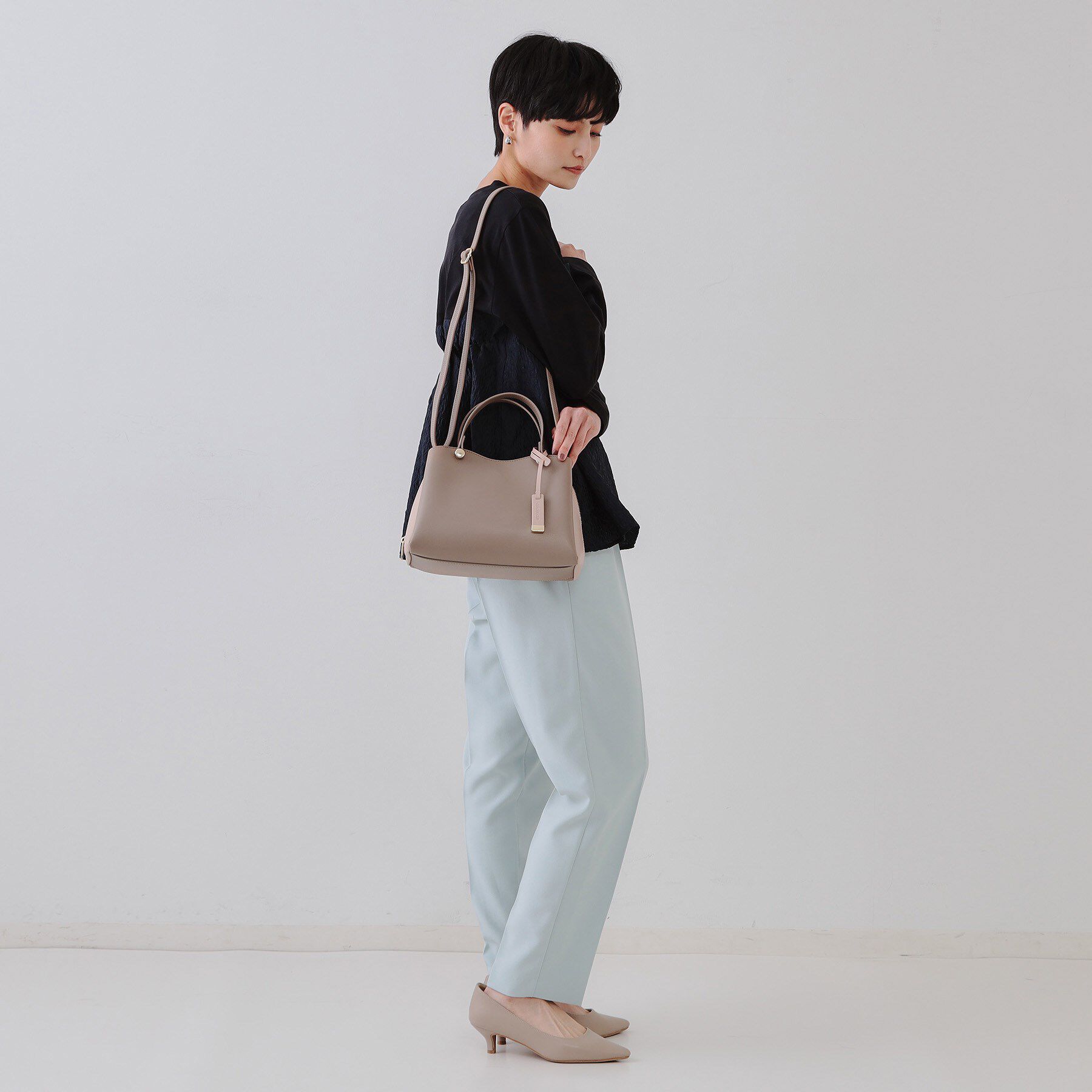 OPAQUE.CLIP「【2WAY】バイカラーミドルボストンバッグ」|ボストンバッグ|