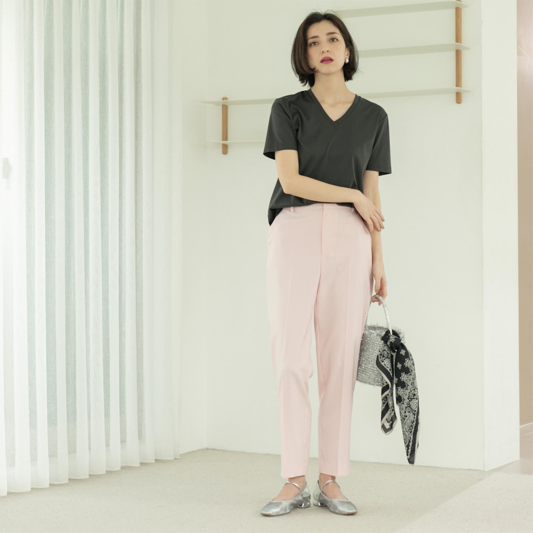 OPAQUE.CLIP「ストレッチリネンライク美脚テーパードパンツ【洗濯機洗い可/吸水速乾】」|その他|