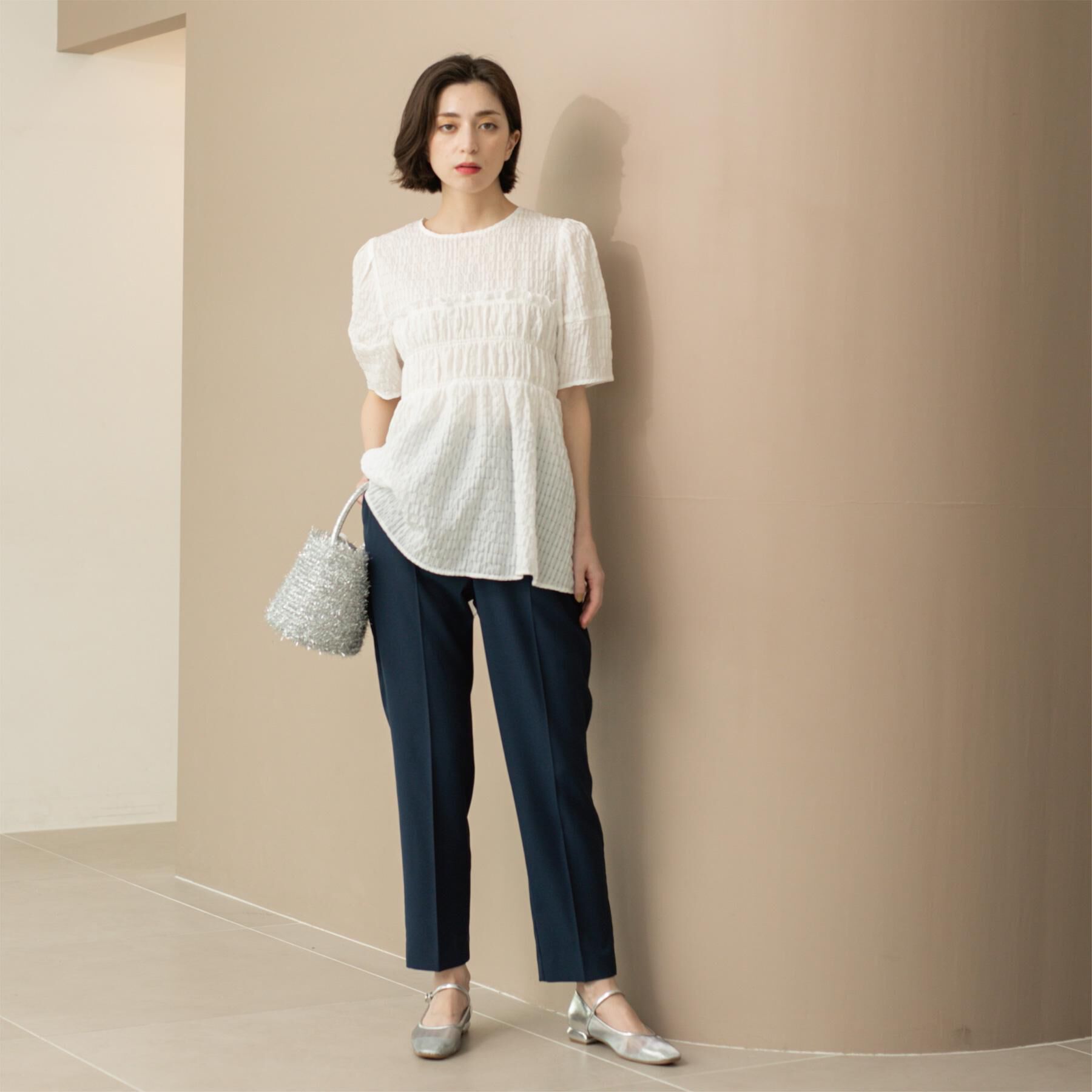 OPAQUE.CLIP「ストレッチリネンライク美脚テーパードパンツ【洗濯機洗い可/吸水速乾】」|その他|