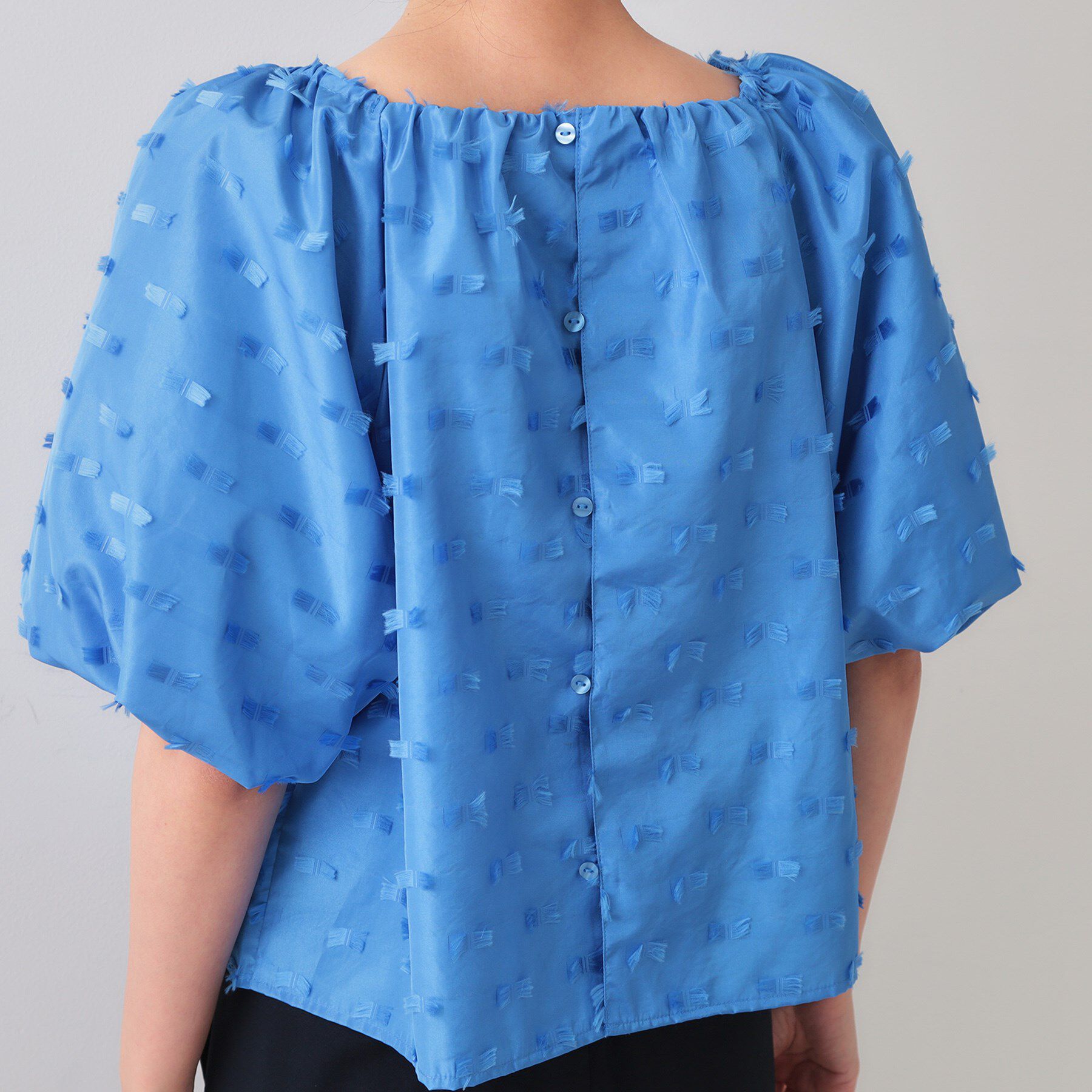 OPAQUE.CLIP「ジャカードボリュームブラウス【洗濯機洗い可】」|シャツ・ブラウス|