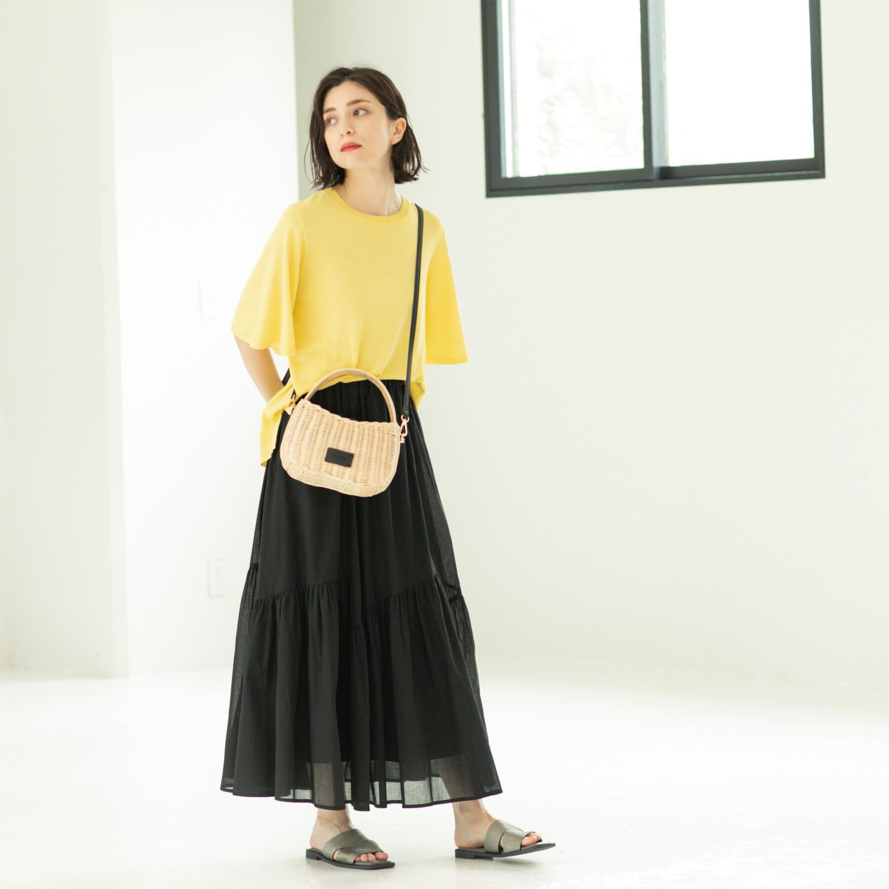 OPAQUE.CLIP「《6色展開/S-LLサイズ》フレアスリーブニット【UV/接触冷感/抗ピル/洗濯機洗い可】」|ニット・セーター|