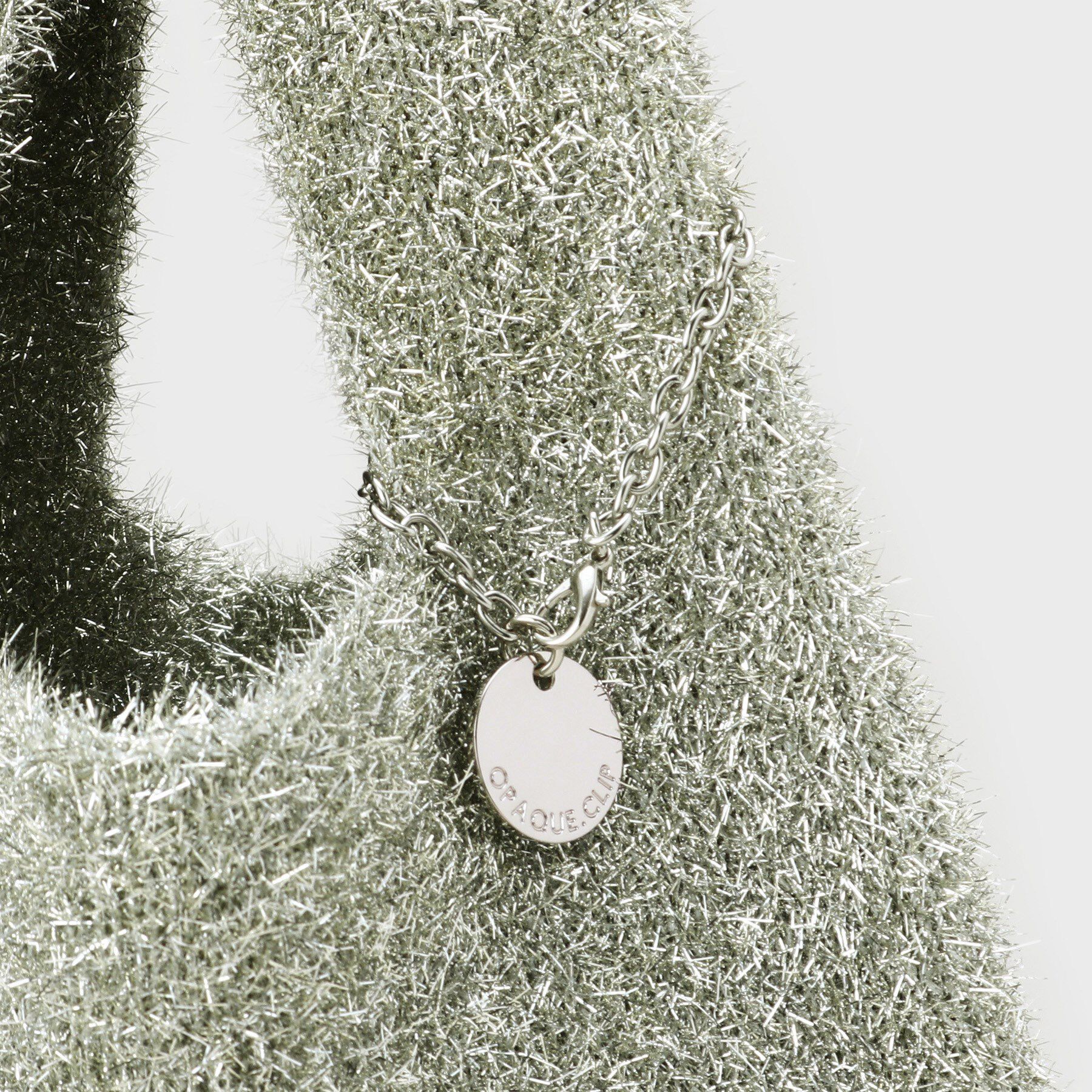 OPAQUE.CLIP「メタルチャーム付きラメニットバッグ」|トートバッグ|