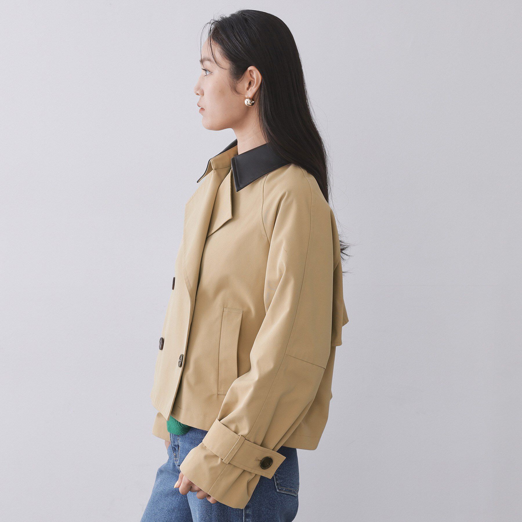 OPAQUE.CLIP「ショートトレンチコート【洗える】」|トレンチコート|