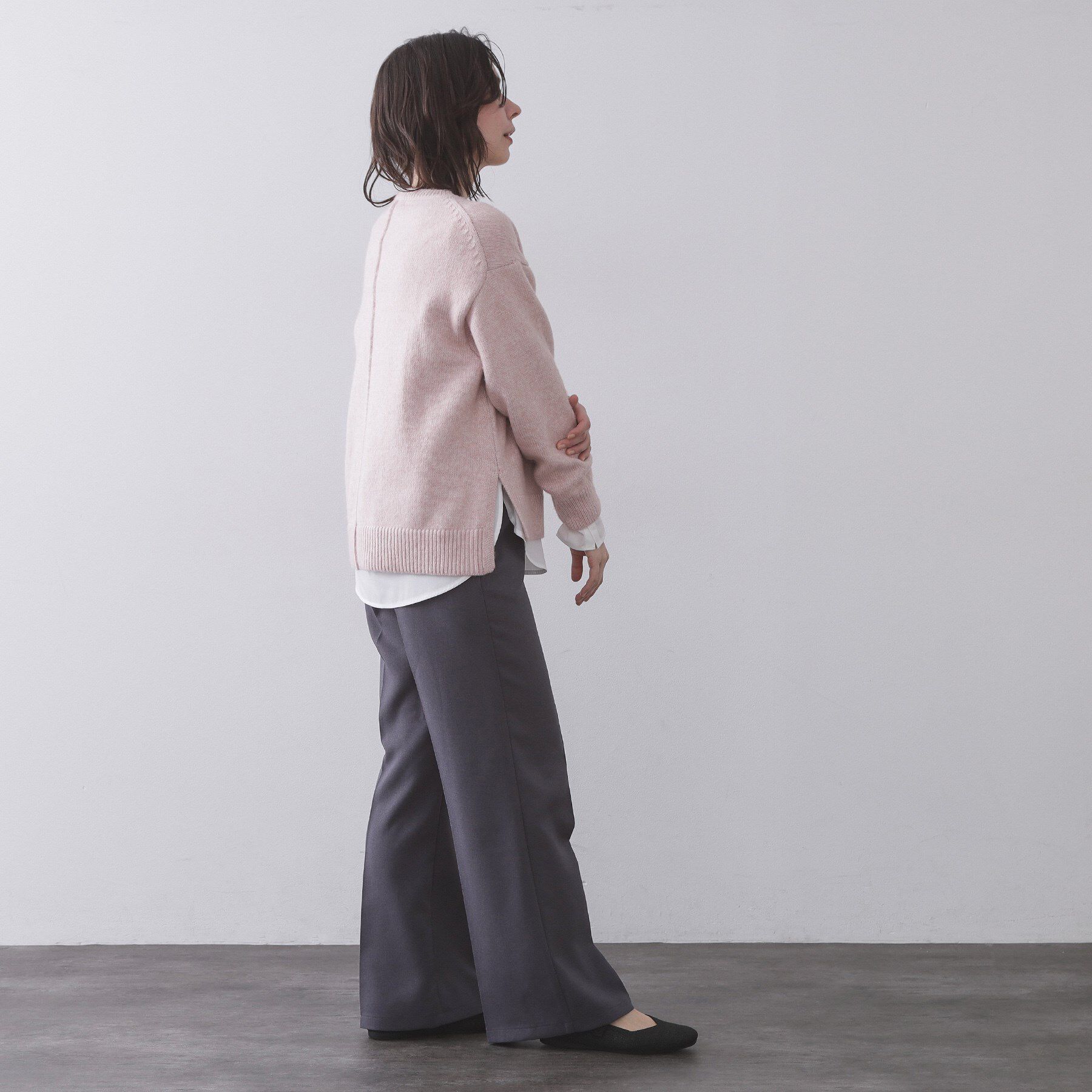 OPAQUE.CLIP「シャツドッキングカットソー【洗濯機OK】」|Tシャツ・カットソー|