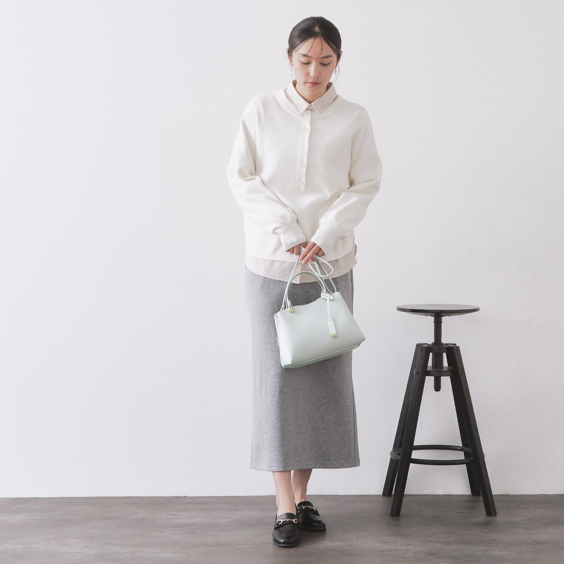 OPAQUE.CLIP「【2WAY】バイカラーミドルボストンバッグ」|ショルダー・メッセンジャー|