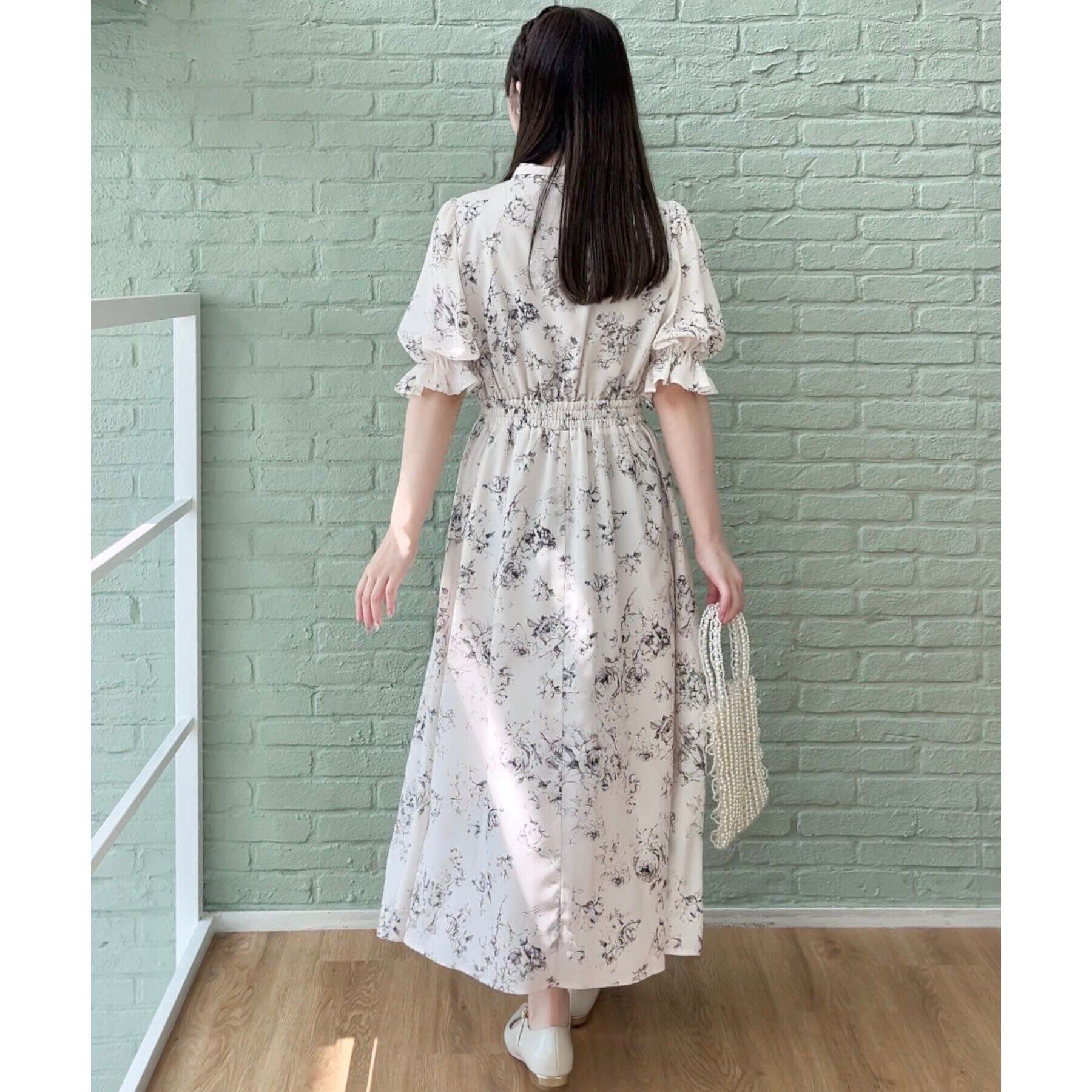 Couture broach「【オトナのためのクラシカルワンピ】花柄5分袖ワンピース」|ワンピース|