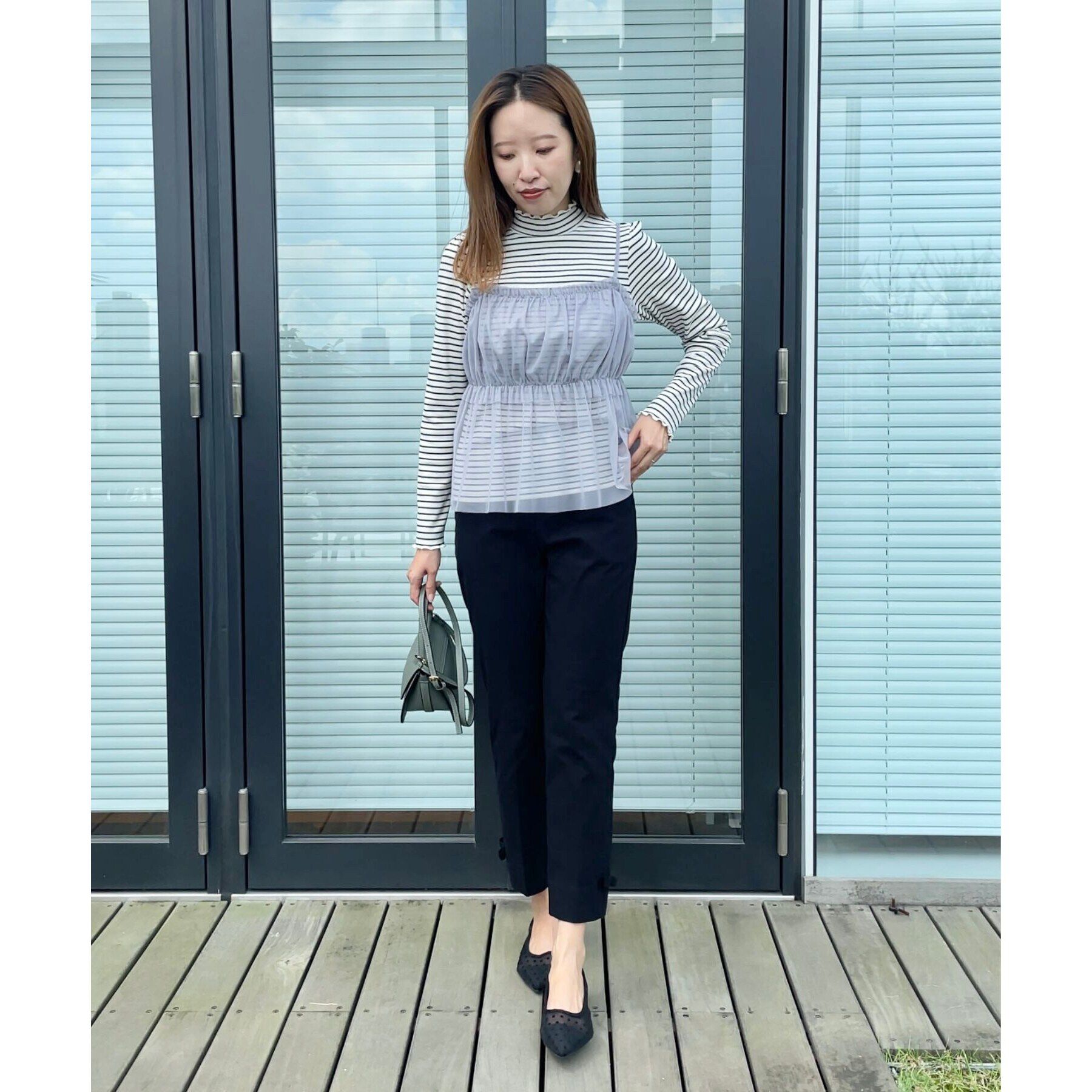 Couture broach「【ラクチンきれい見えパンツ】裾リボン裏起毛ハイパーパンツ」|その他|