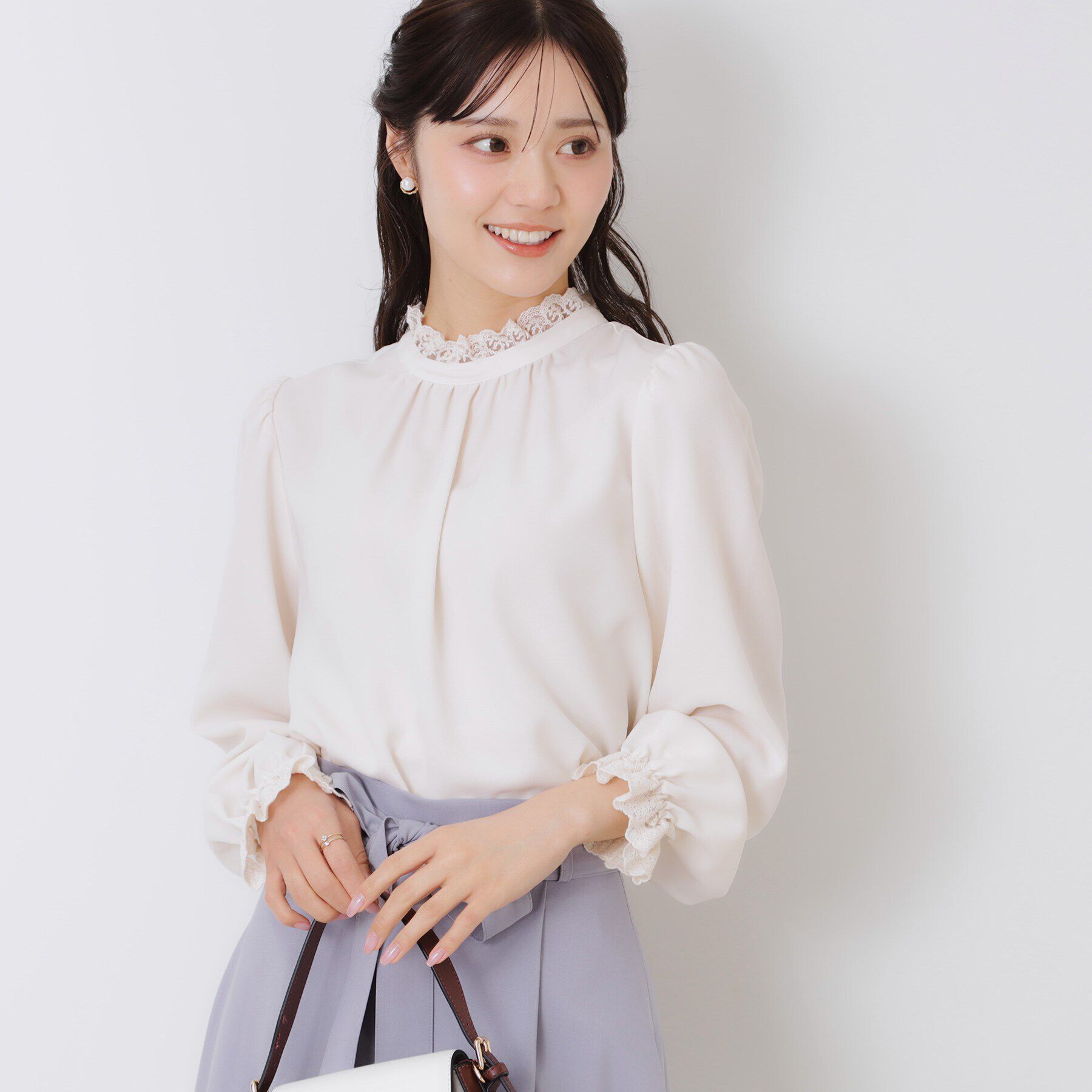 Couture broach「【ほろ甘・大人カワイイ】エンブロレース2WAYブラウス」|シャツ・ブラウス|