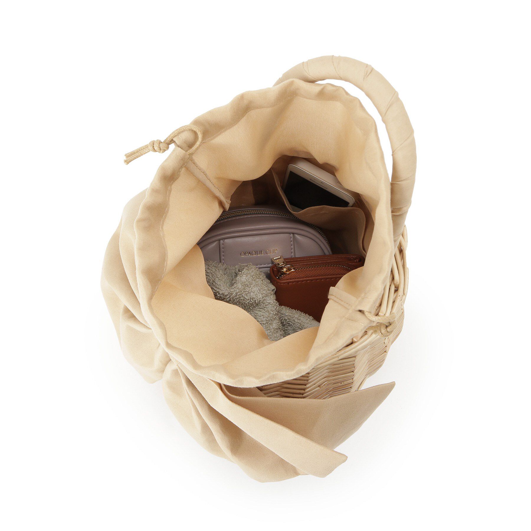 Couture broach「BIGリボンラタンバッグ」|ハンドバッグ|