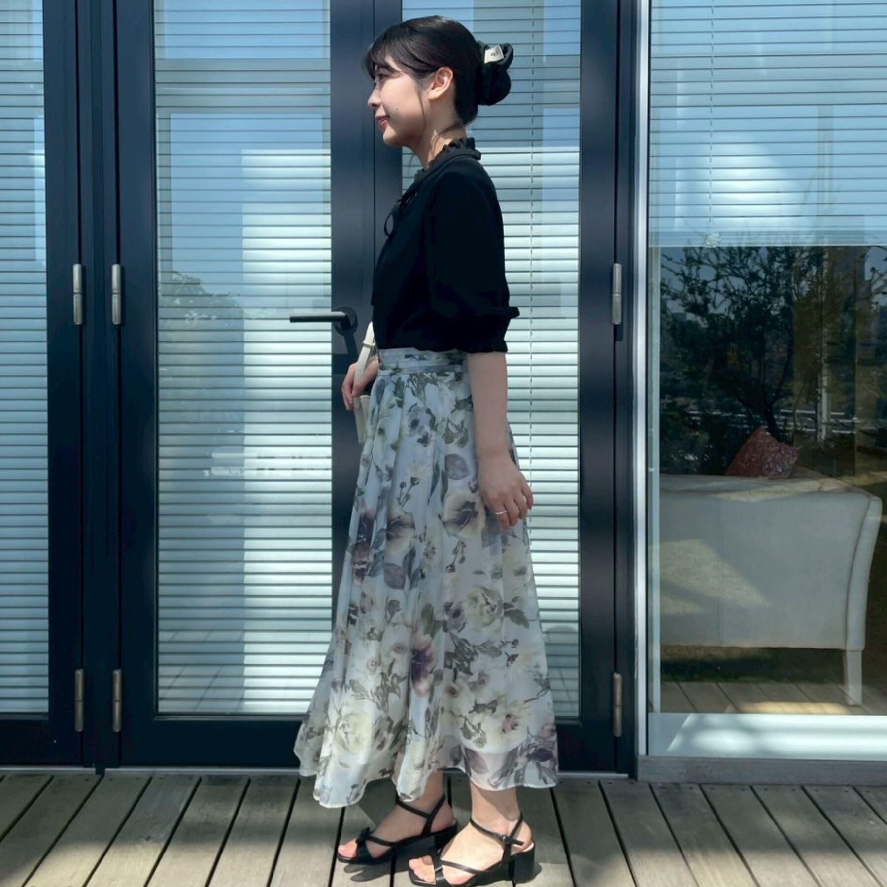 Couture broach「【5分袖・通勤】リボンタイ付きピコフリル5分袖ブラウス」|シャツ・ブラウス|