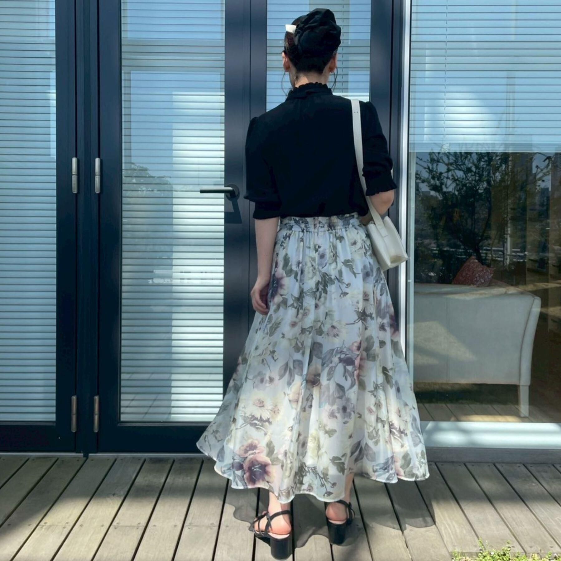 Couture broach「【5分袖・通勤】リボンタイ付きピコフリル5分袖ブラウス」|シャツ・ブラウス|