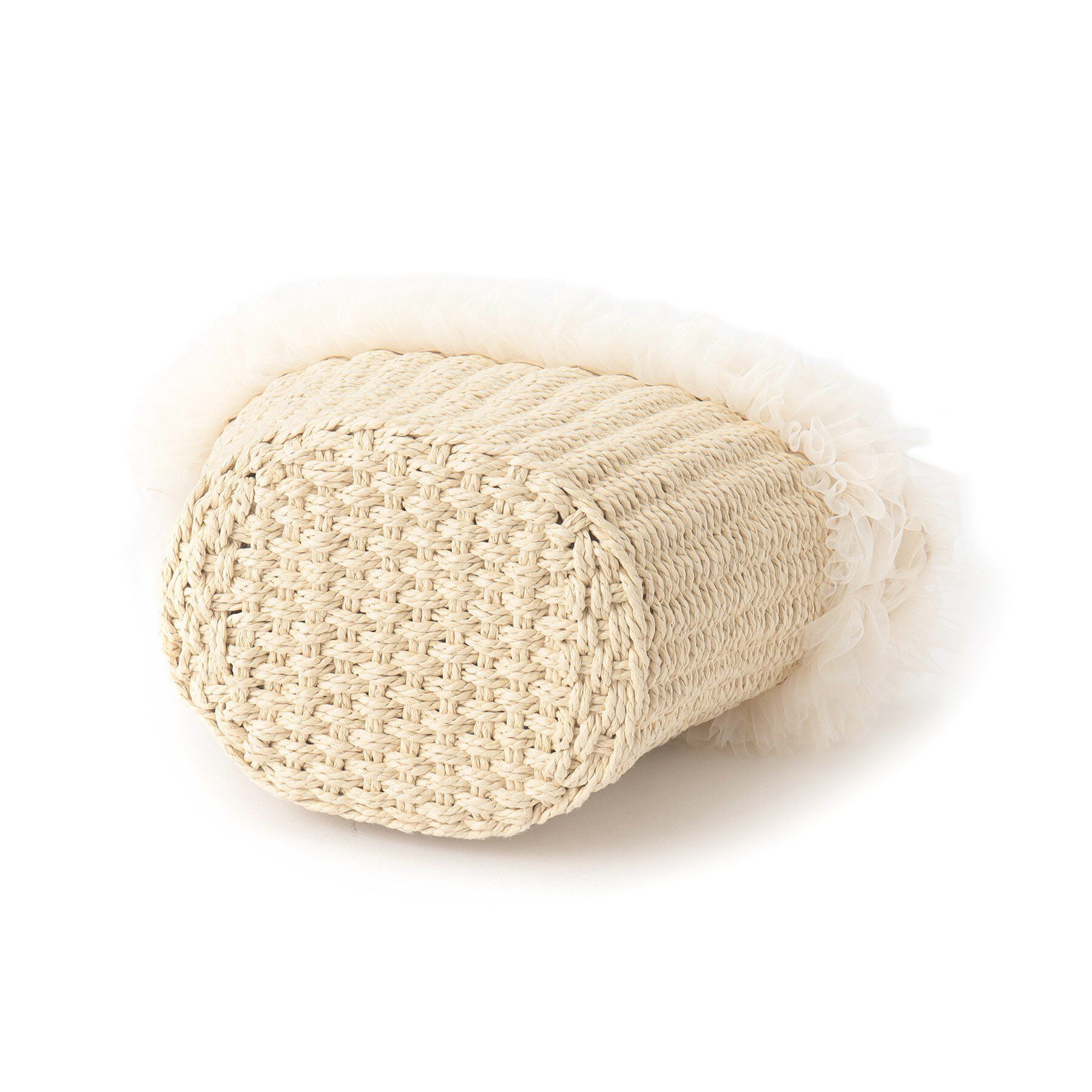 Couture broach「フリルデザインパール調ハンドルカゴバッグ」|ハンドバッグ|