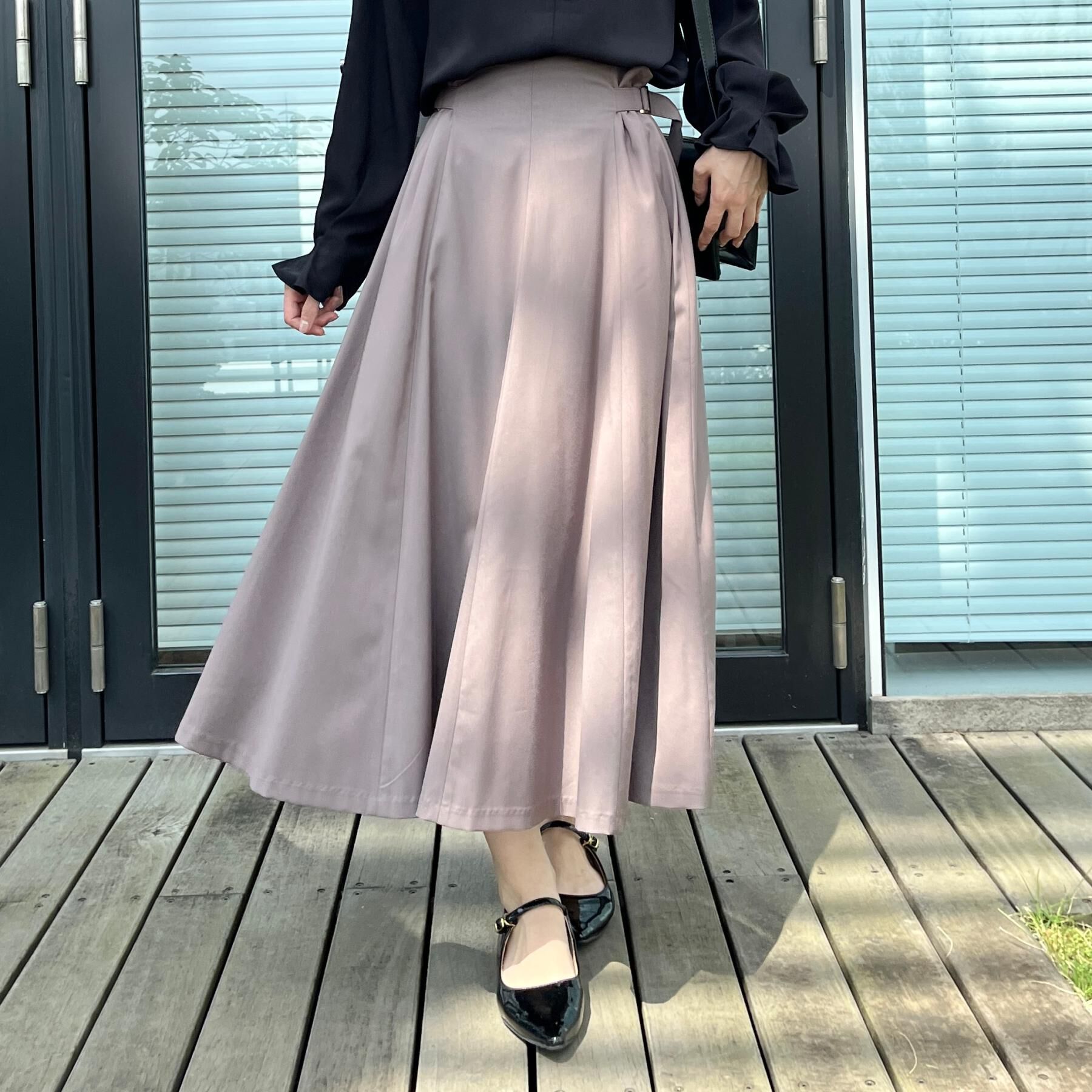 Couture broach「【大人可愛い・通勤】スカラウエスト サイドベルト パネルスカート」|スカート|
