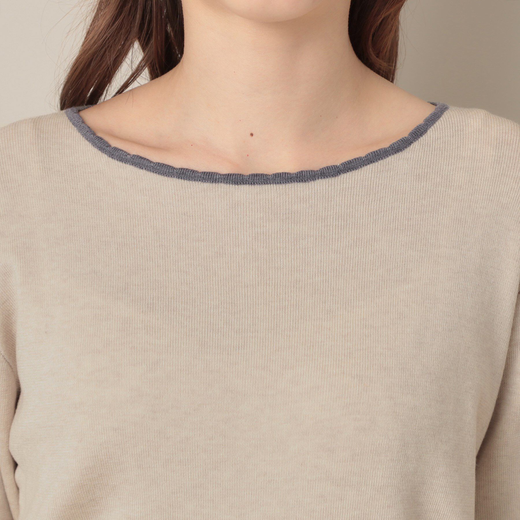 Couture broach「【フェミニン・着映え・通勤】シアーフレアー袖ニットトップス」|ニット・セーター|