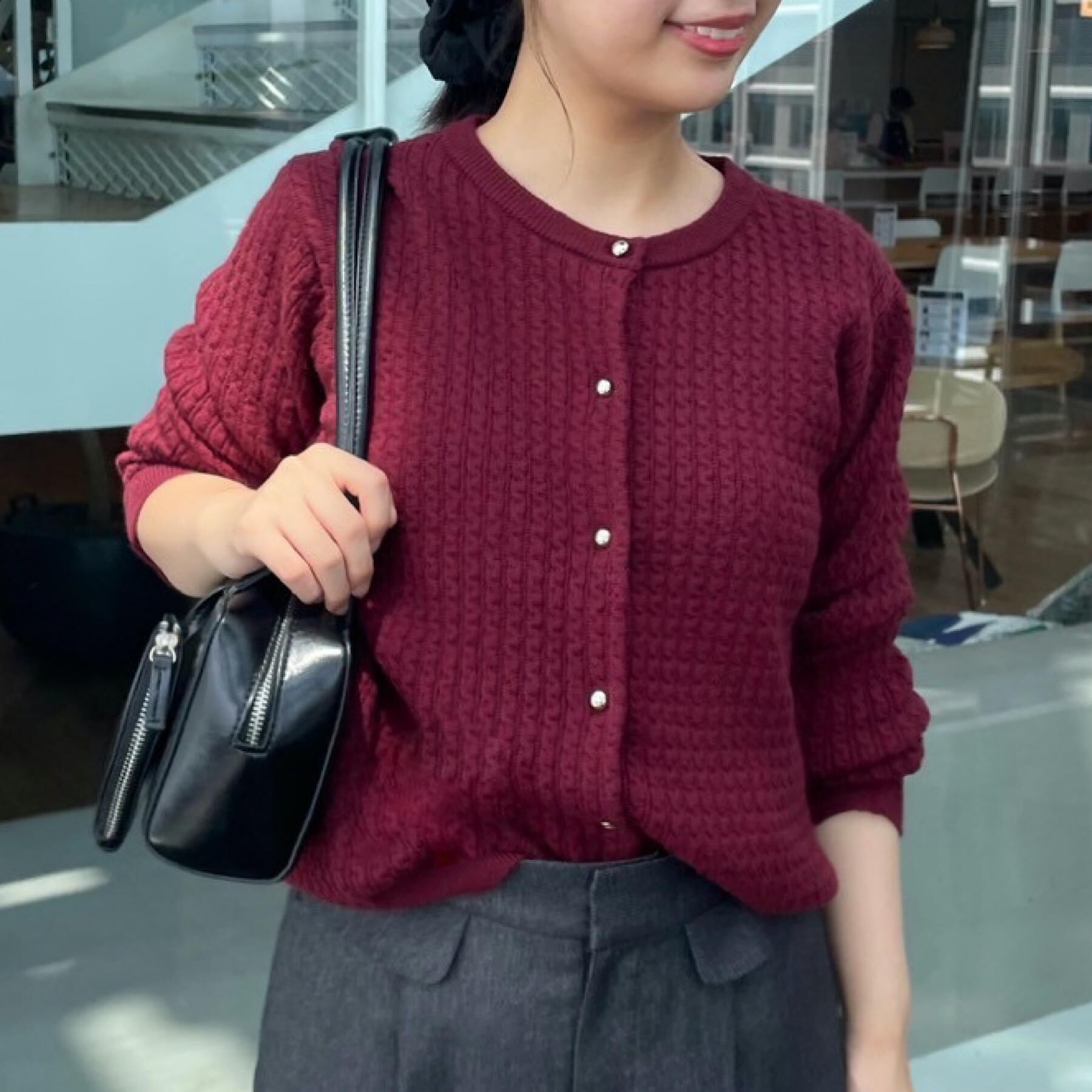 Couture broach「【大人可愛い・きれいめ・通勤】ケーブルカーディガン」|カーディガン|