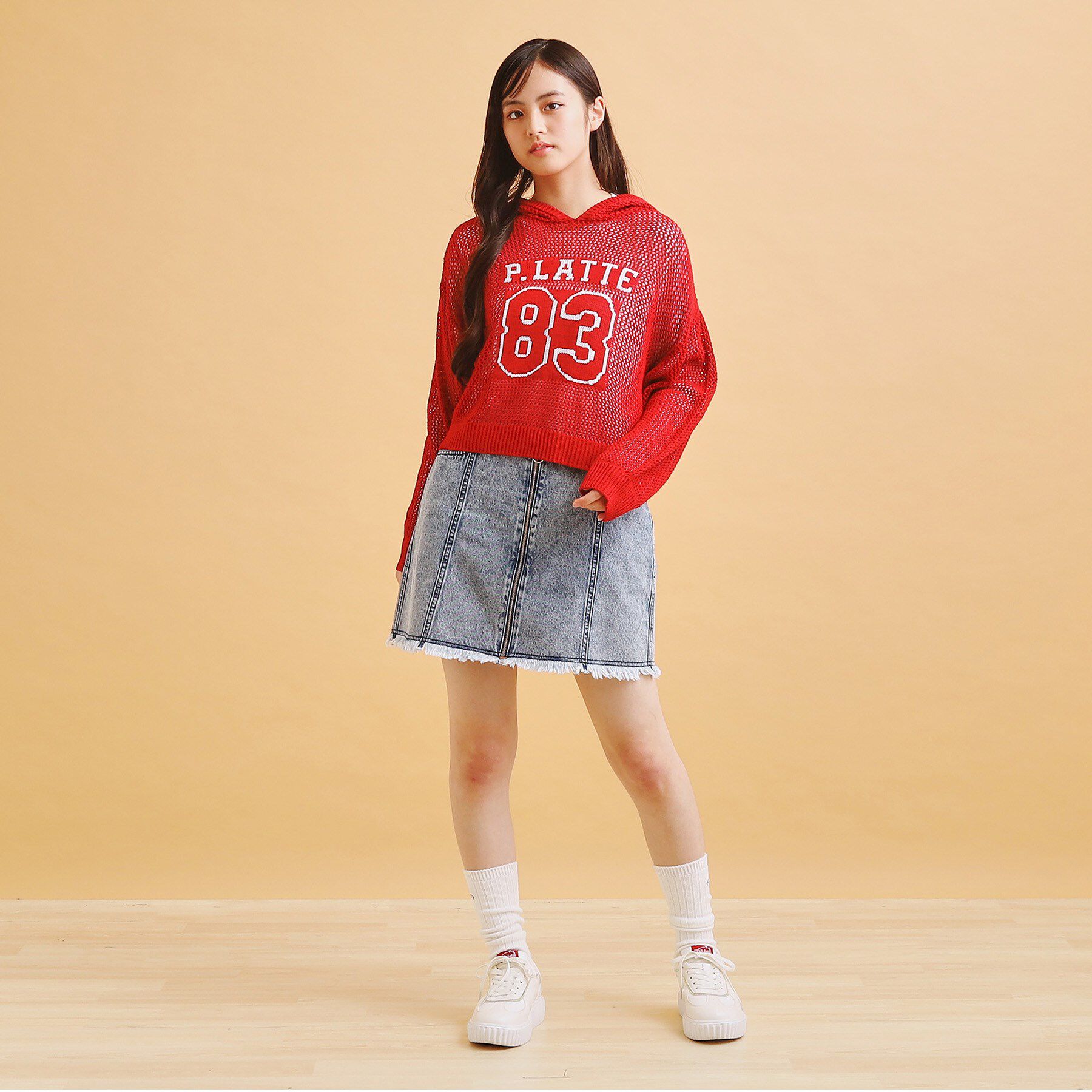 PINK-latte「リングジップ台形スカート」|スカート|