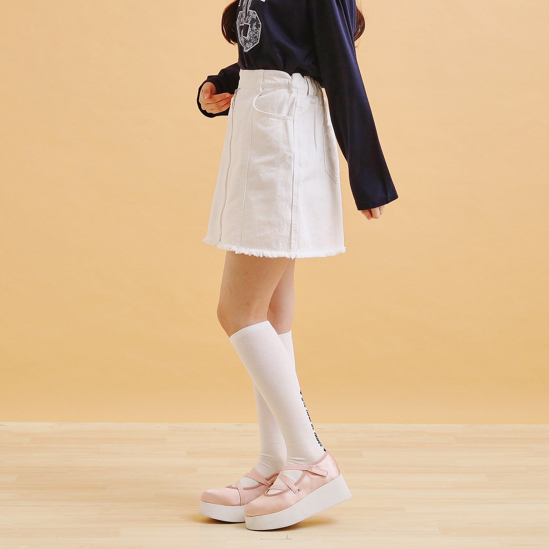 PINK-latte「リングジップ台形スカート」|スカート|