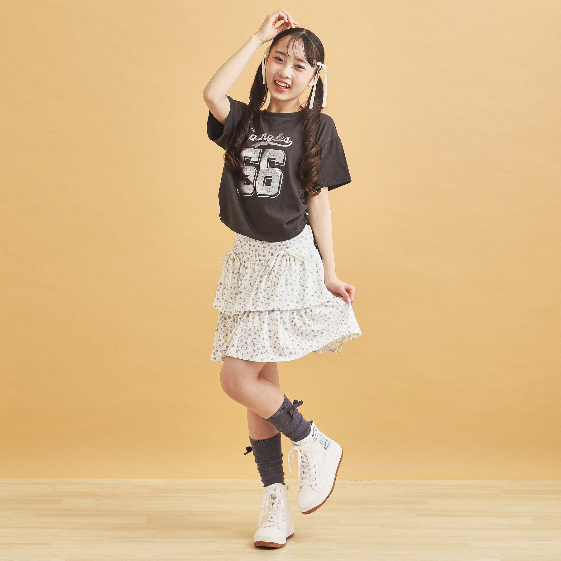 PINK-latte「リボンティアードスカート」|スカート|