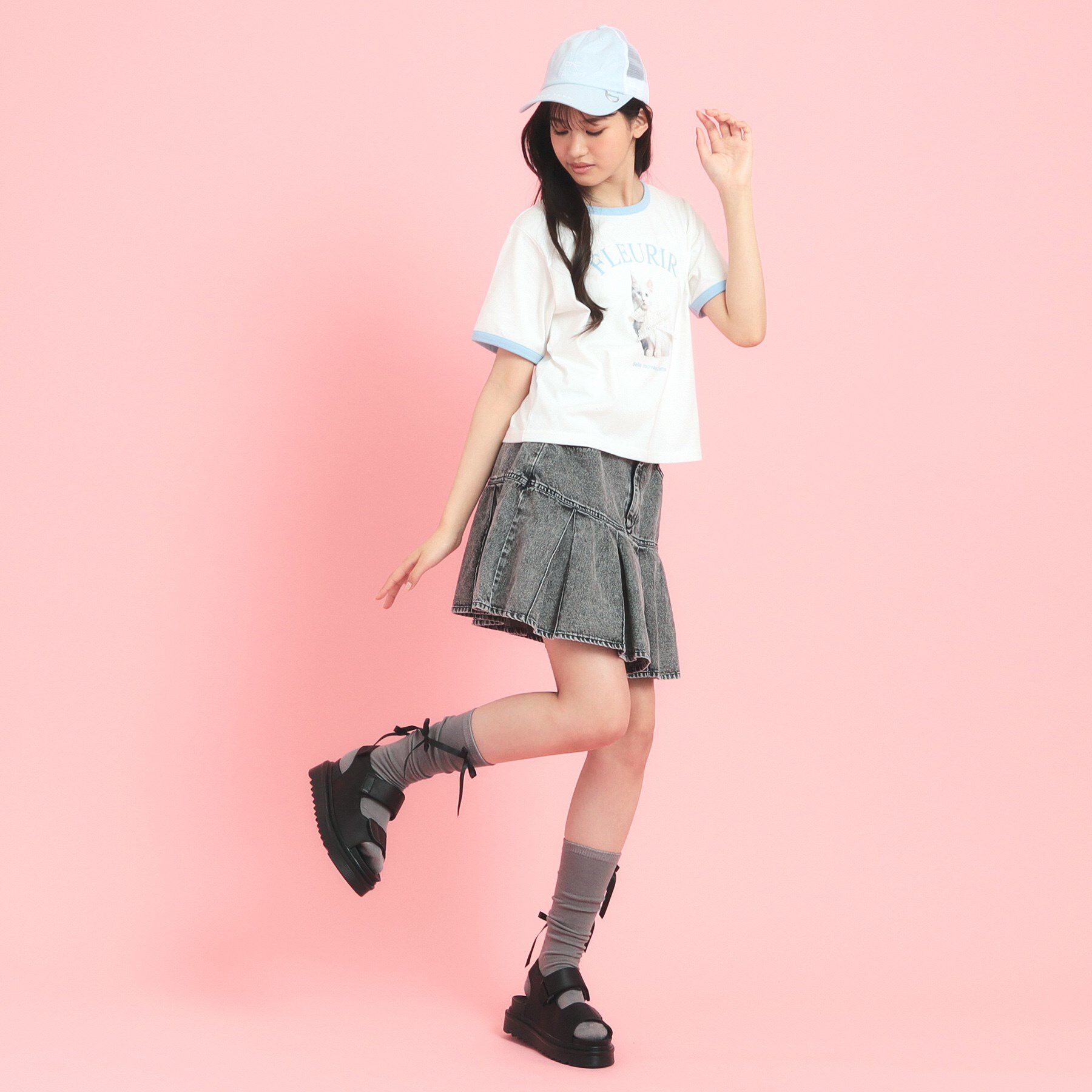 PINK-latte「太ベルトサンダル」|サンダル|