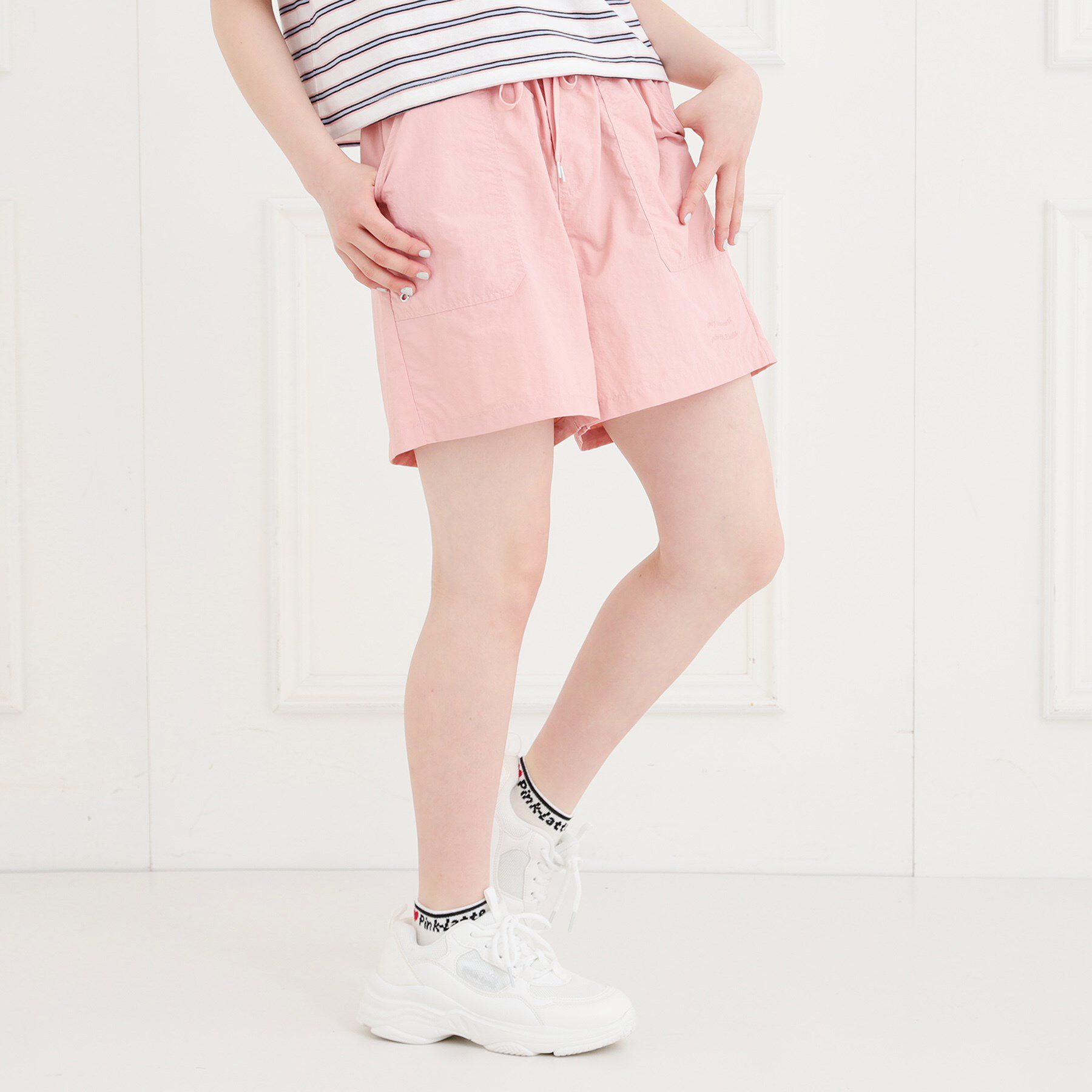 PINK-latte「【軽・らく】イージーショートパンツ」|キュロット|