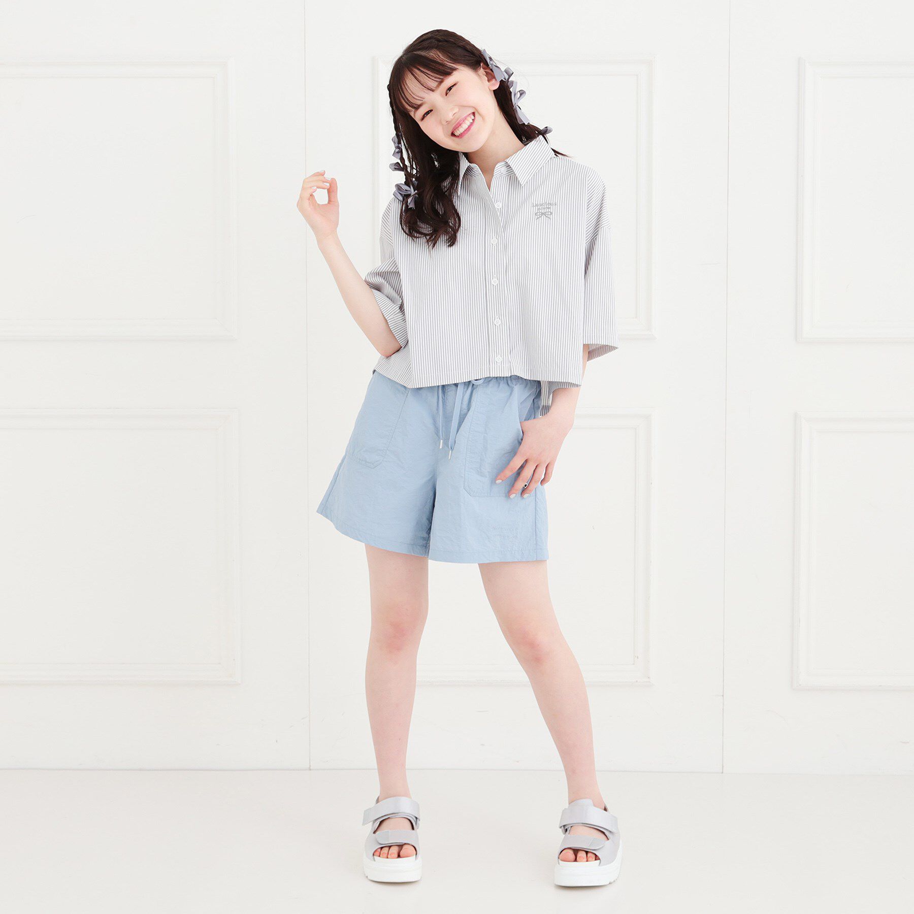 PINK-latte「【軽・らく】イージーショートパンツ」|キュロット|