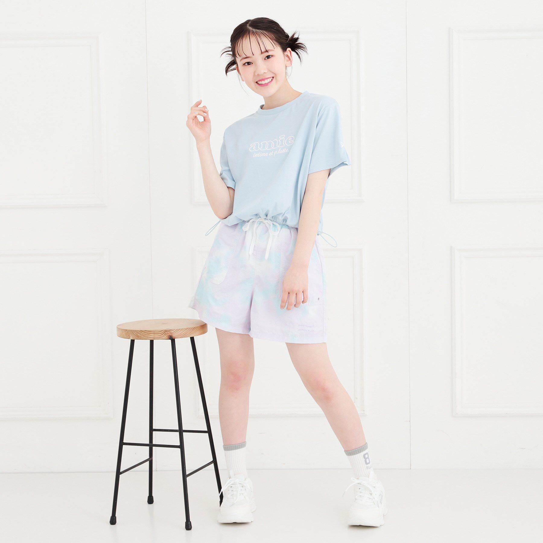 PINK-latte「【軽・らく】イージーショートパンツ」|キュロット|