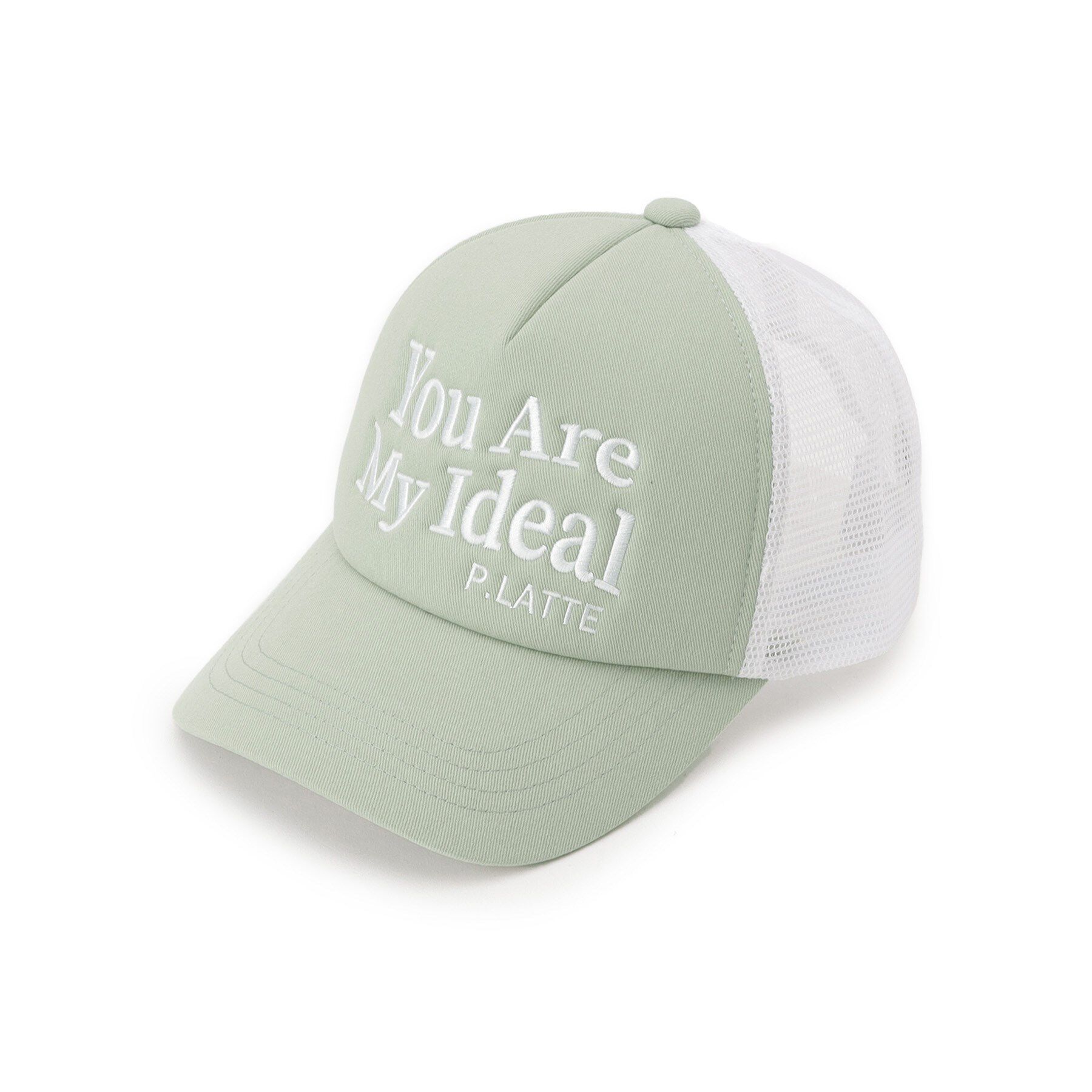 PINK-latte「ビッグロゴ刺繍メッシュキャップ」|キャップ・キャスケット|