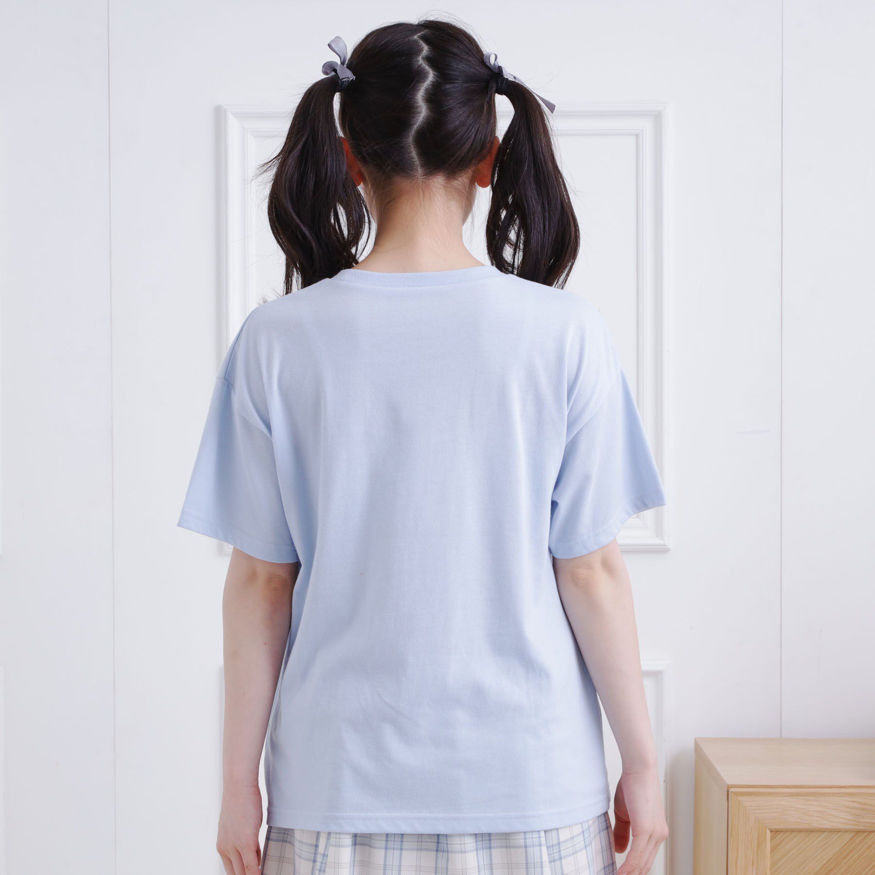 PINK-latte「接触冷感 ワンちゃんサガラTシャツ」|Tシャツ・カットソー|