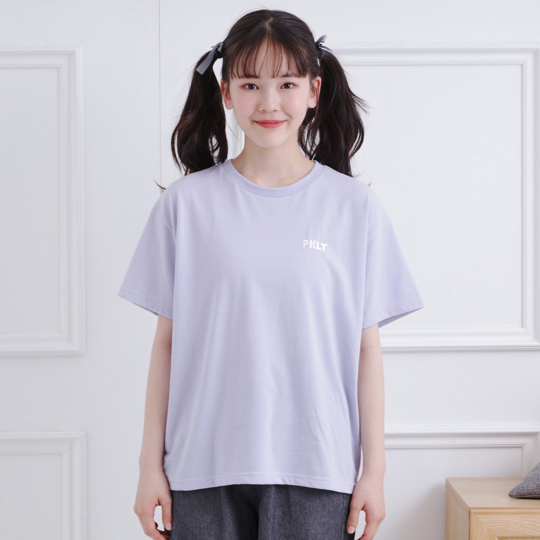 PINK-latte「バックハートロゴTシャツ」|Tシャツ・カットソー|