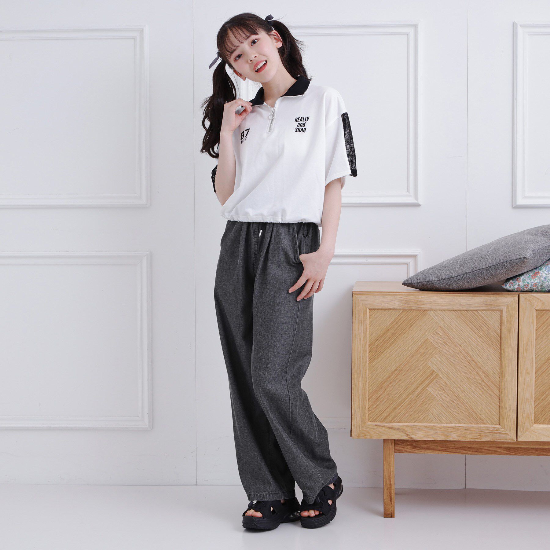 PINK-latte「冷感さらっとイージーロングパンツ」|その他|