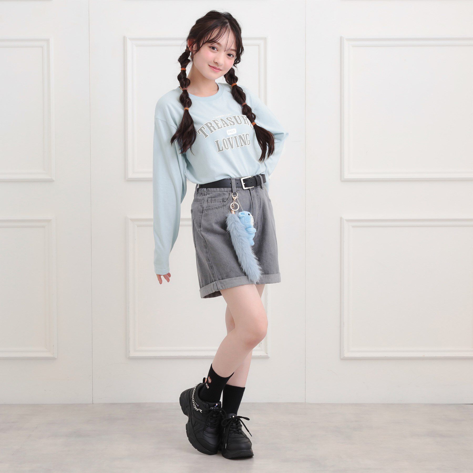 PINK-latte「【プチプラ】カレッジロンT」|Tシャツ・カットソー|