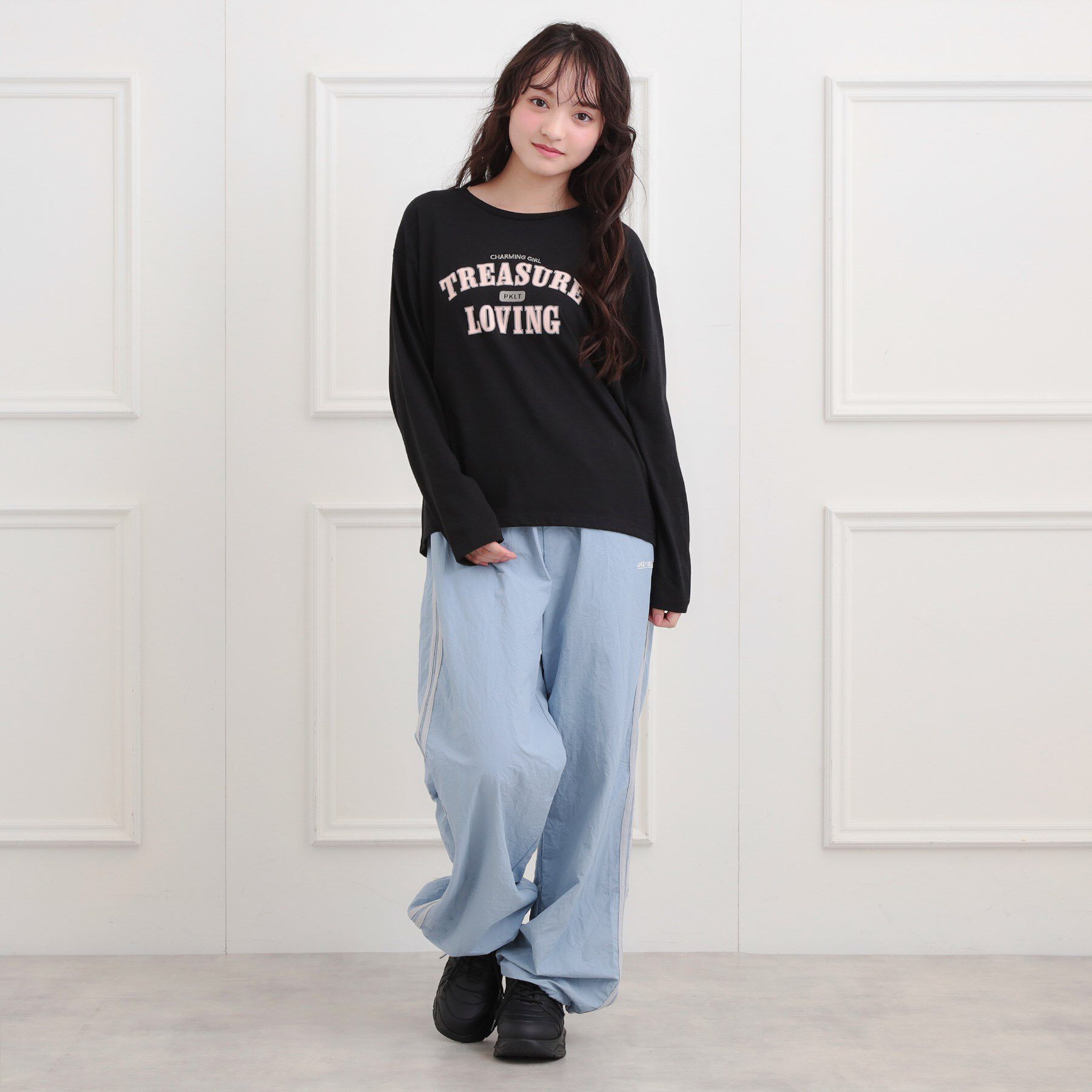 PINK-latte「【プチプラ】カレッジロンT」|Tシャツ・カットソー|